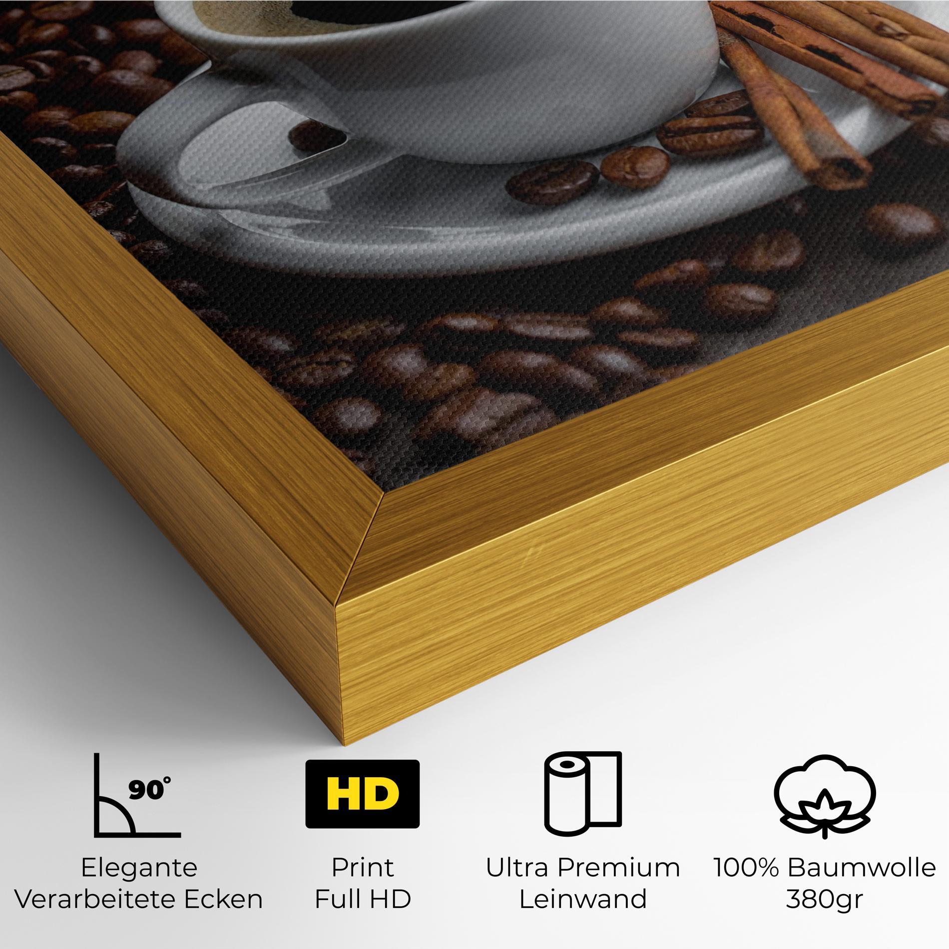 Leinwandbild Black Coffee Beans mockup 4