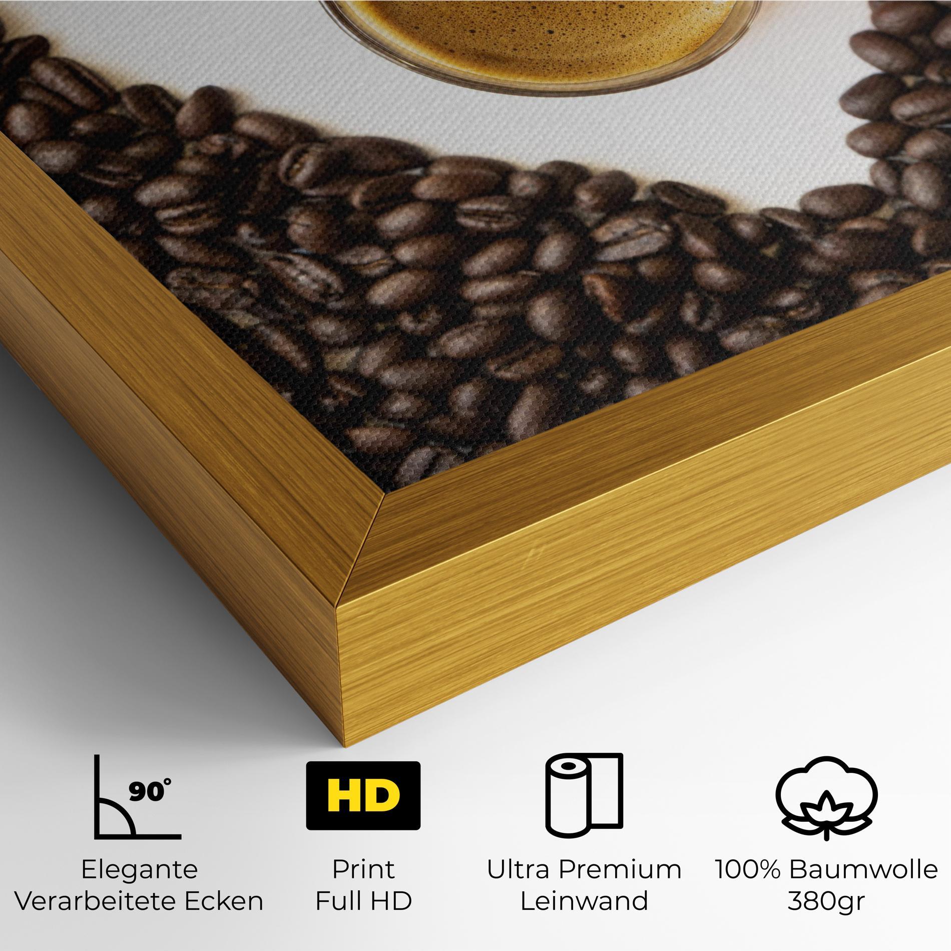Leinwandbild Coffee Bean Heart mockup 4