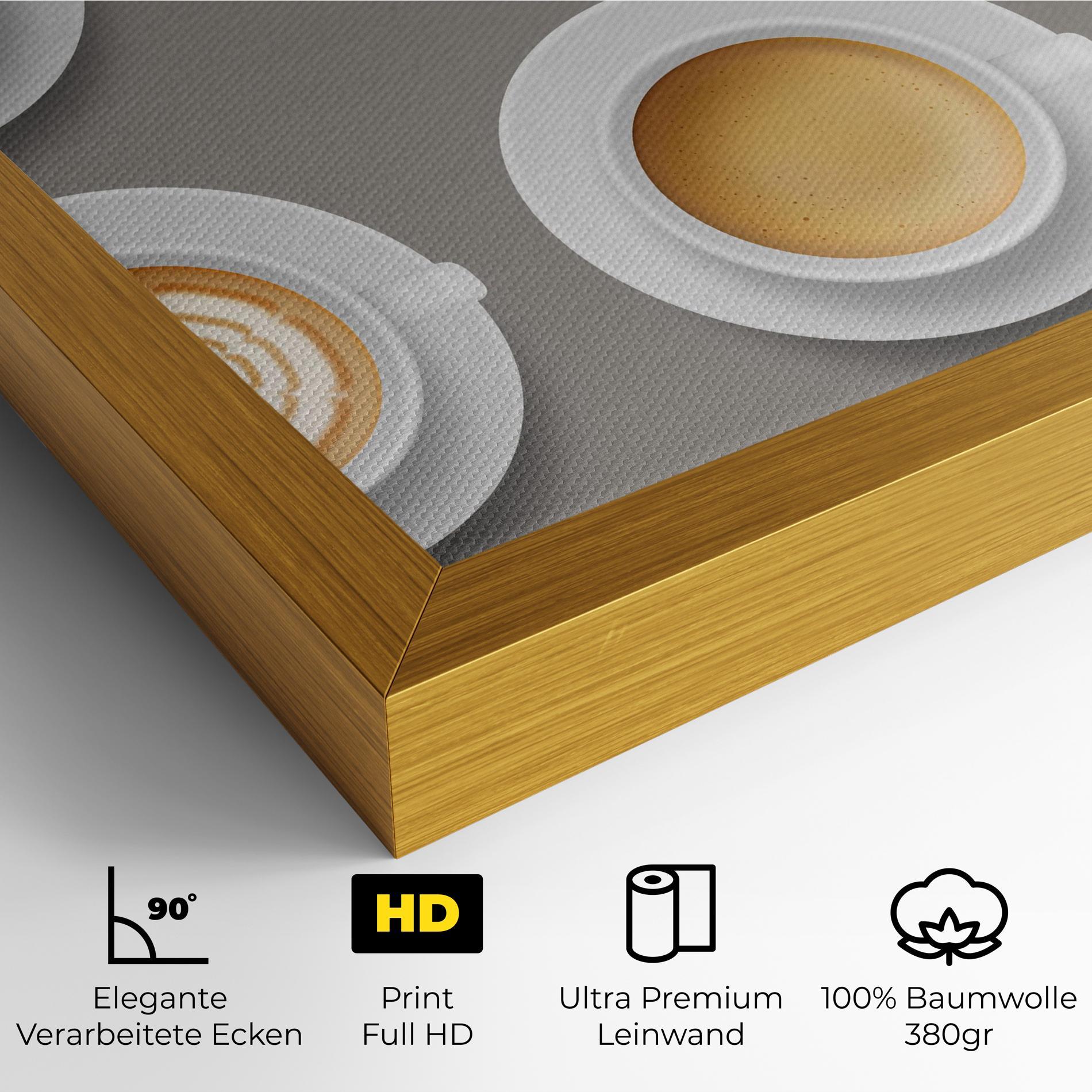 Leinwandbild Coffee Cups Mix mockup 4