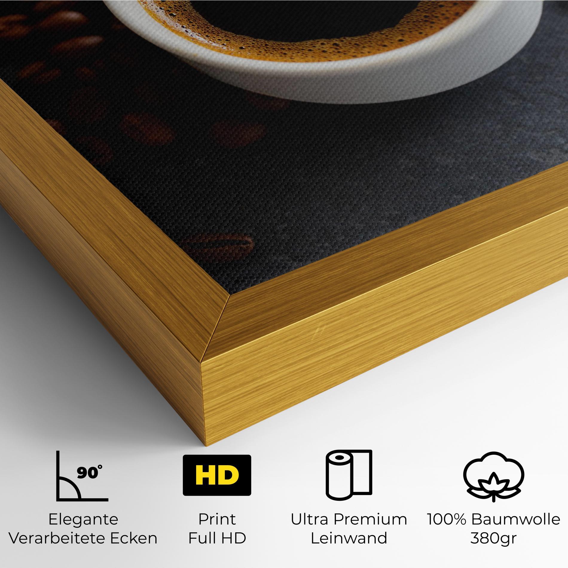 Leinwandbild Espresso Close Up mockup 4