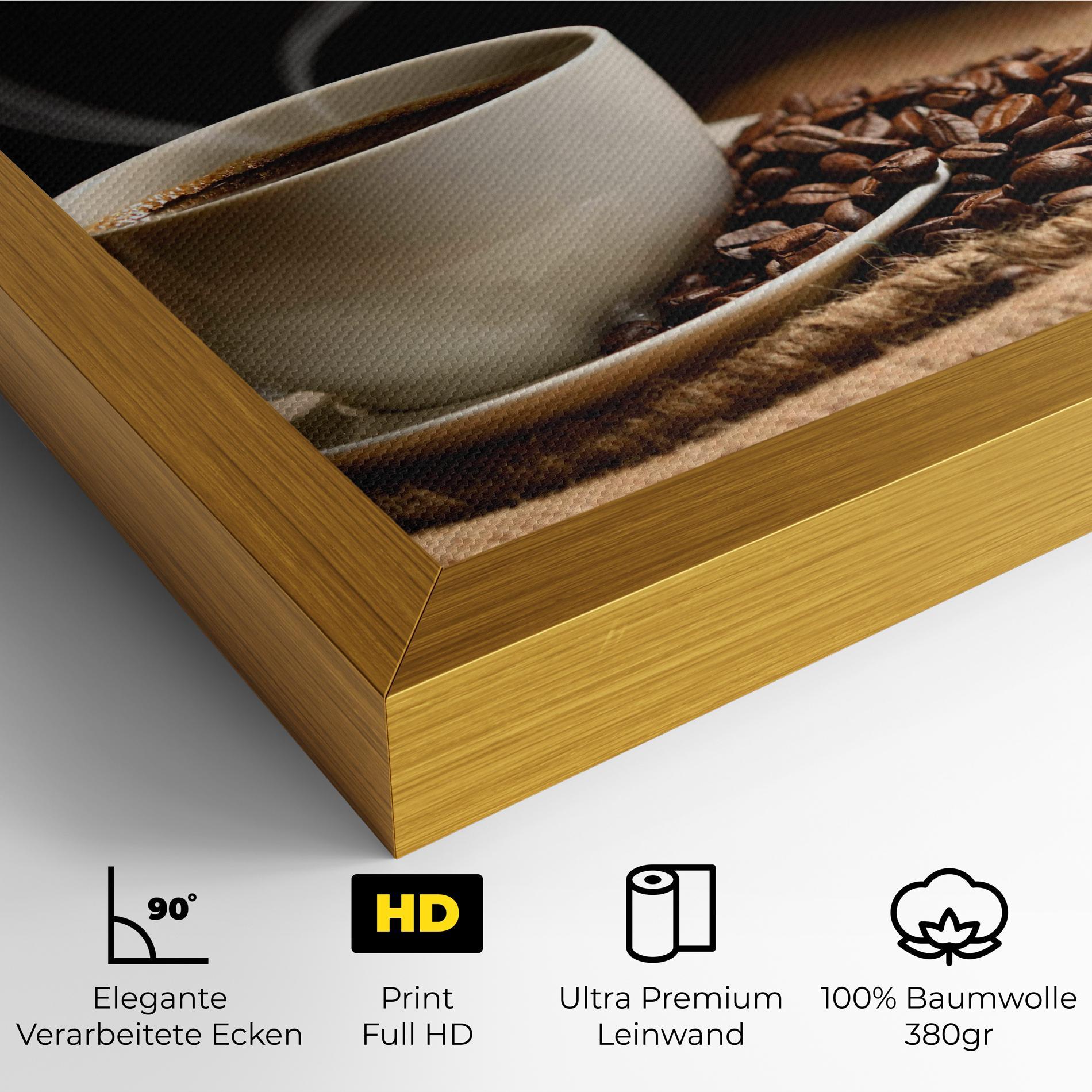 Leinwandbild Heart Coffee Smoke mockup 4