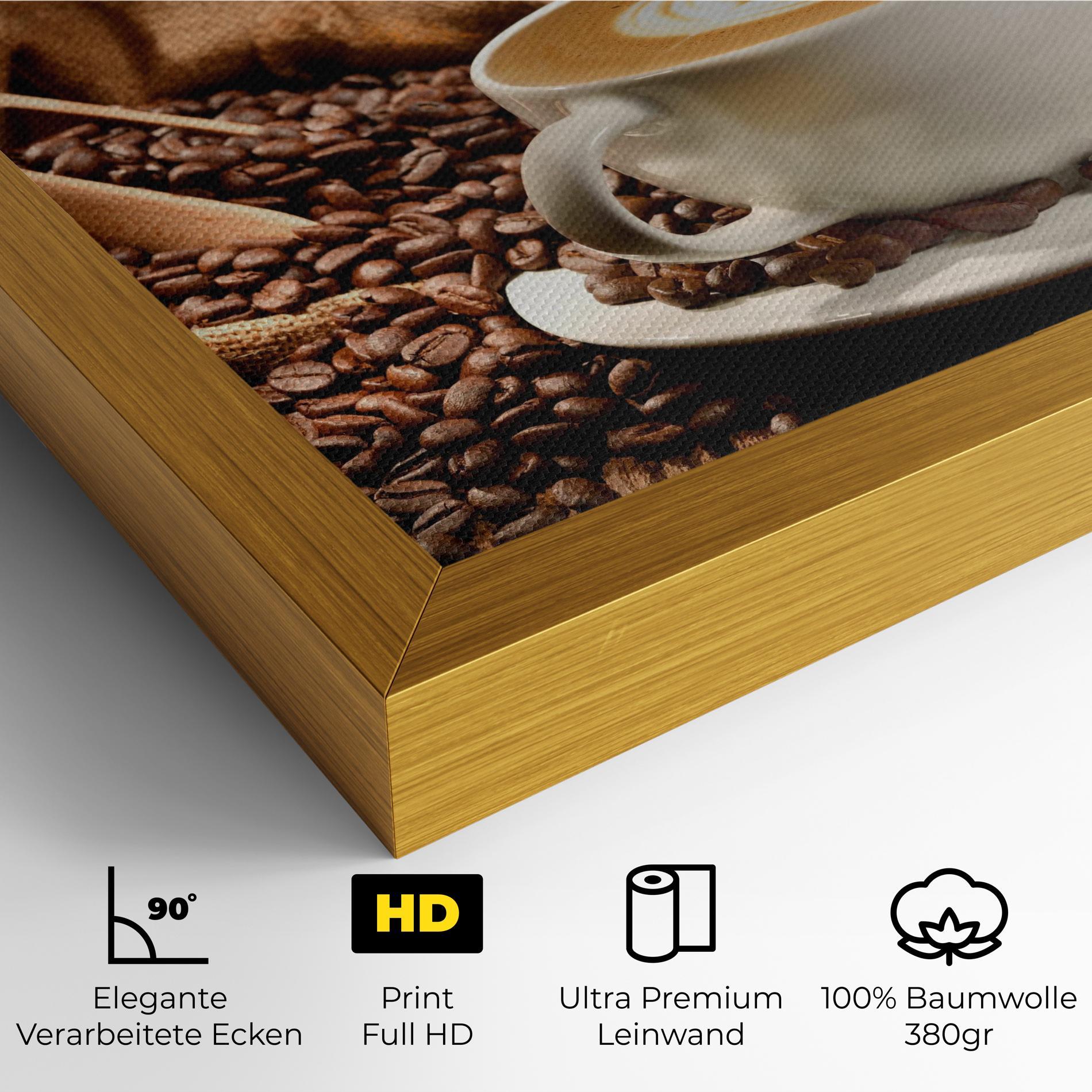 Leinwandbild Latte Coffee mockup 4