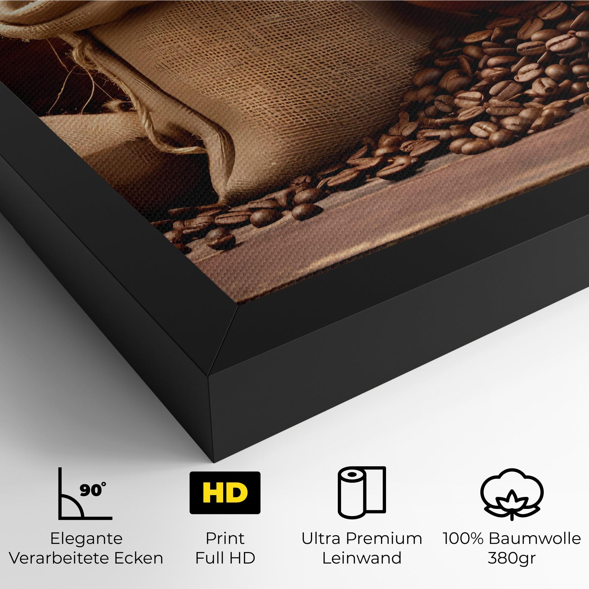 Leinwandbild Big Bag Of Coffee Beans mockup 4