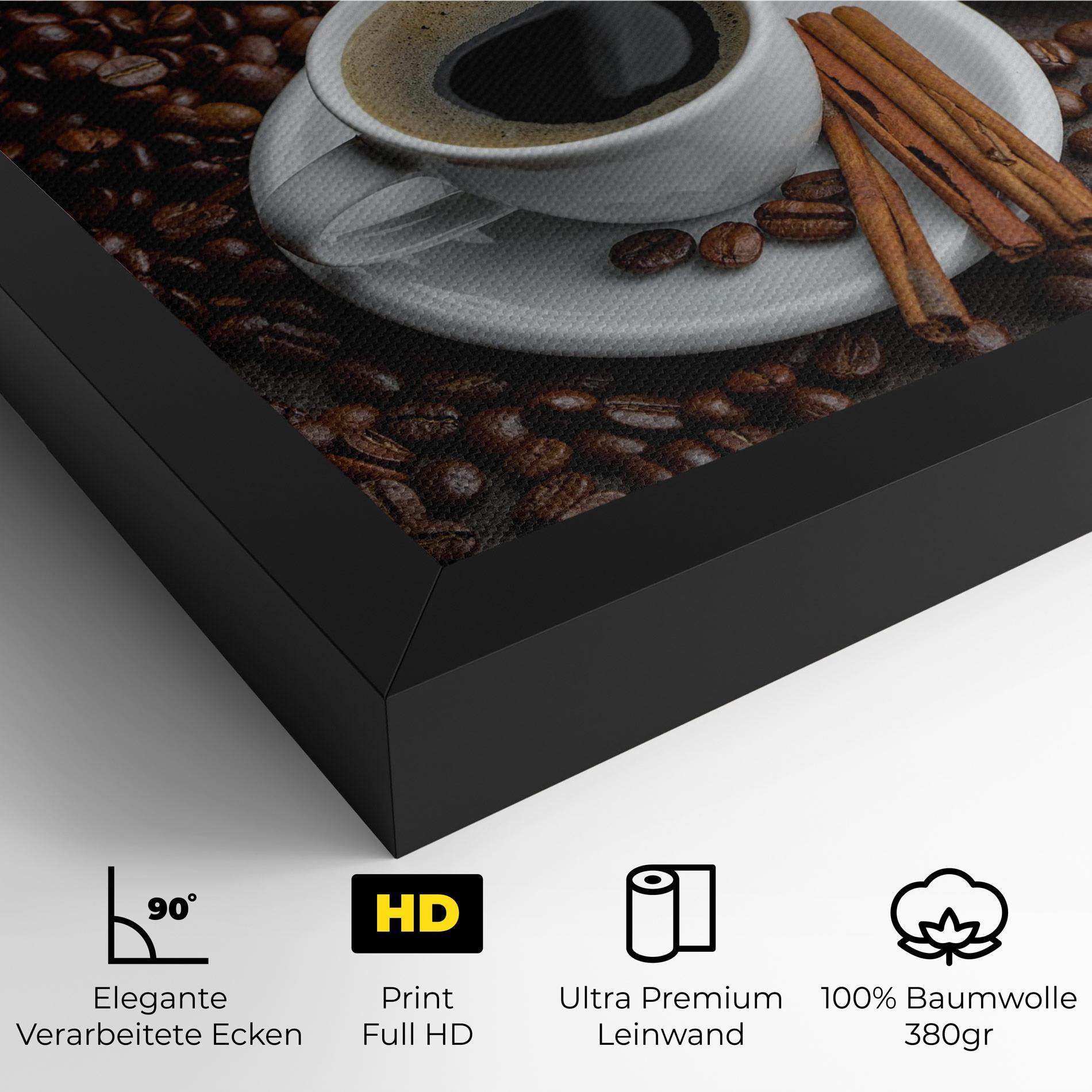 Leinwandbild Black Coffee Bean mockup 4