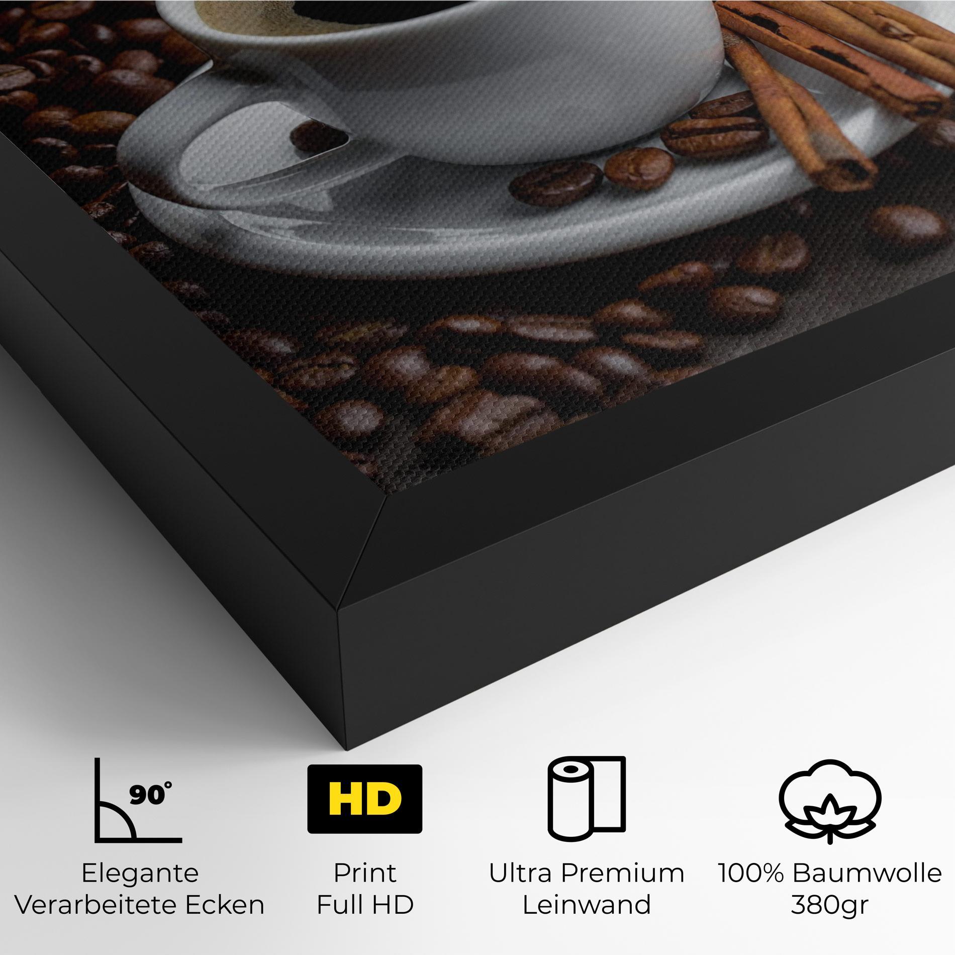 Leinwandbild Black Coffee Beans mockup 4