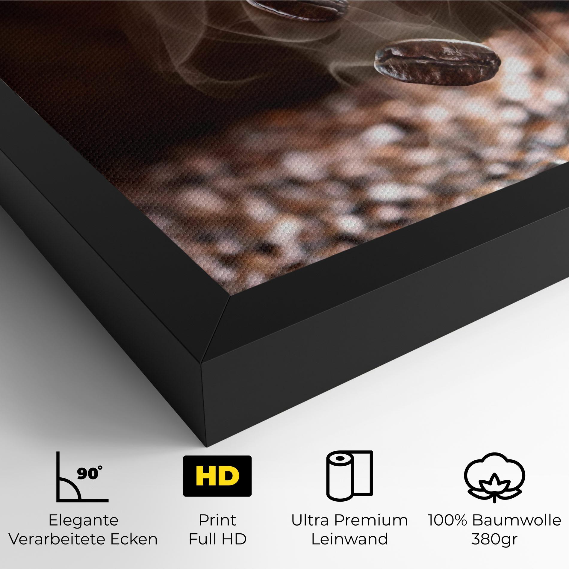 Leinwandbild Close Up Falling Beans mockup 4