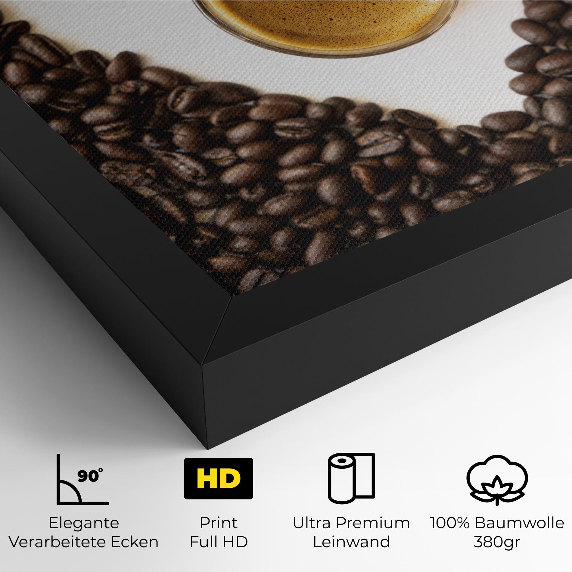 Leinwandbild Coffee Bean Heart mockup 4