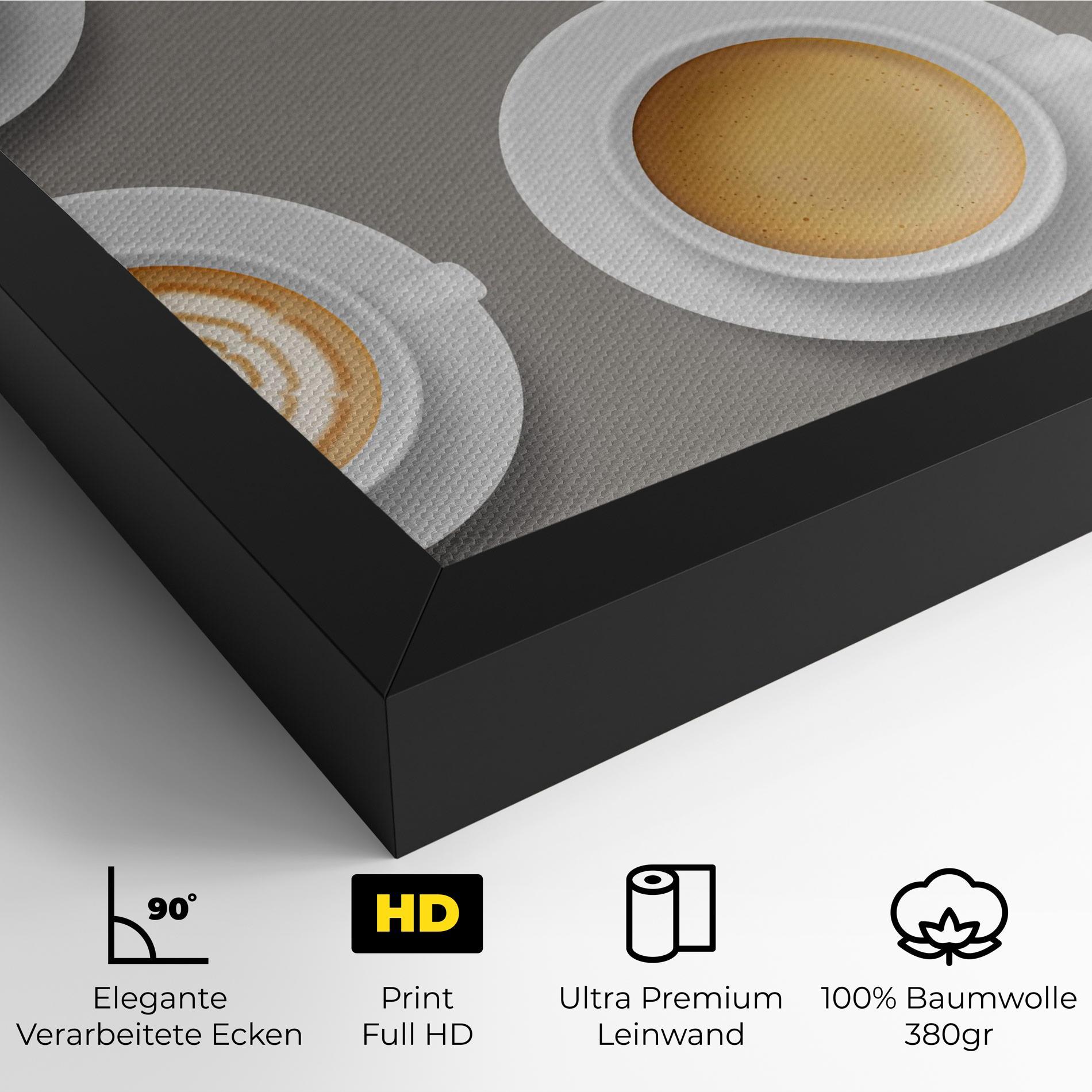 Leinwandbild Coffee Cups Mix mockup 4