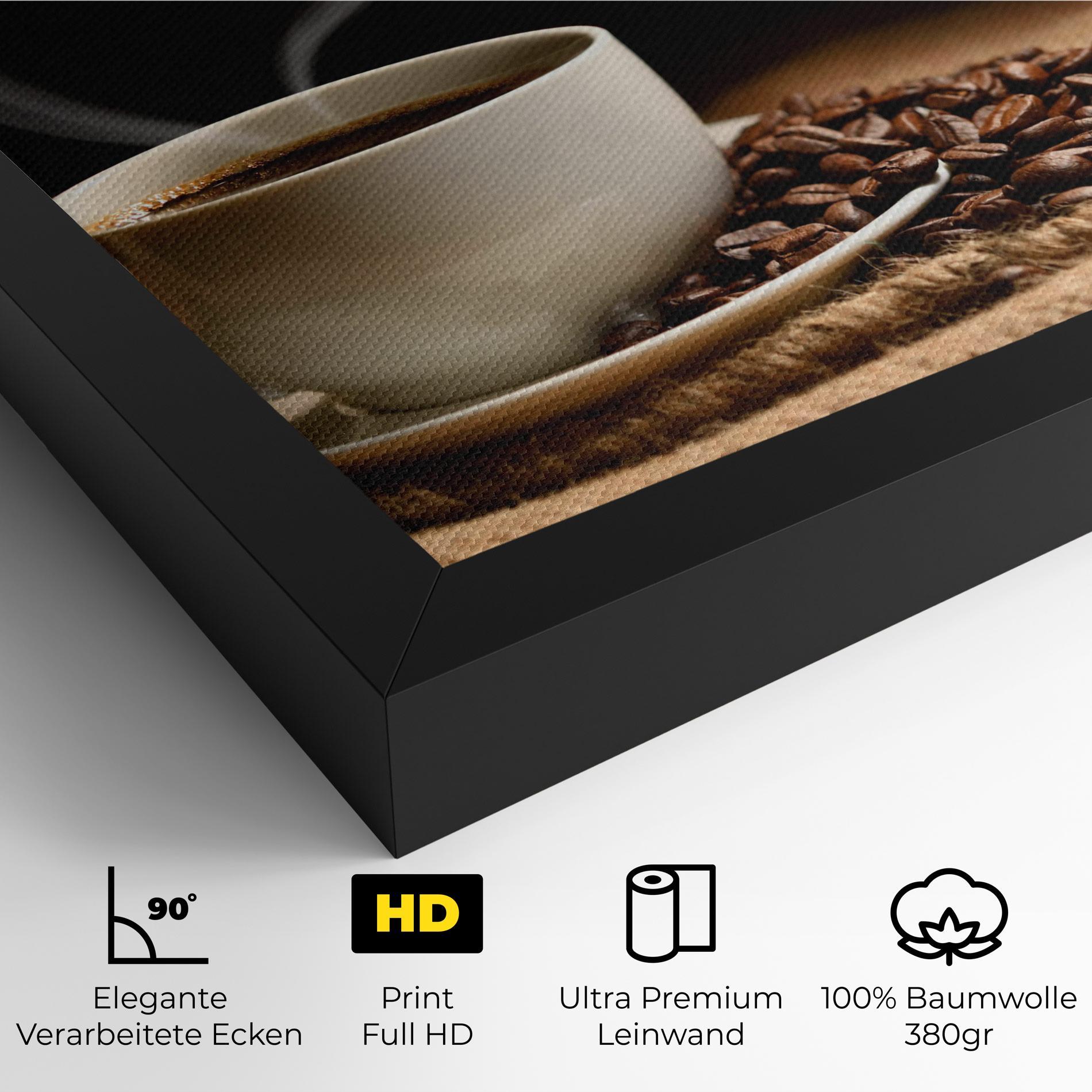 Leinwandbild Heart Coffee Smoke mockup 4