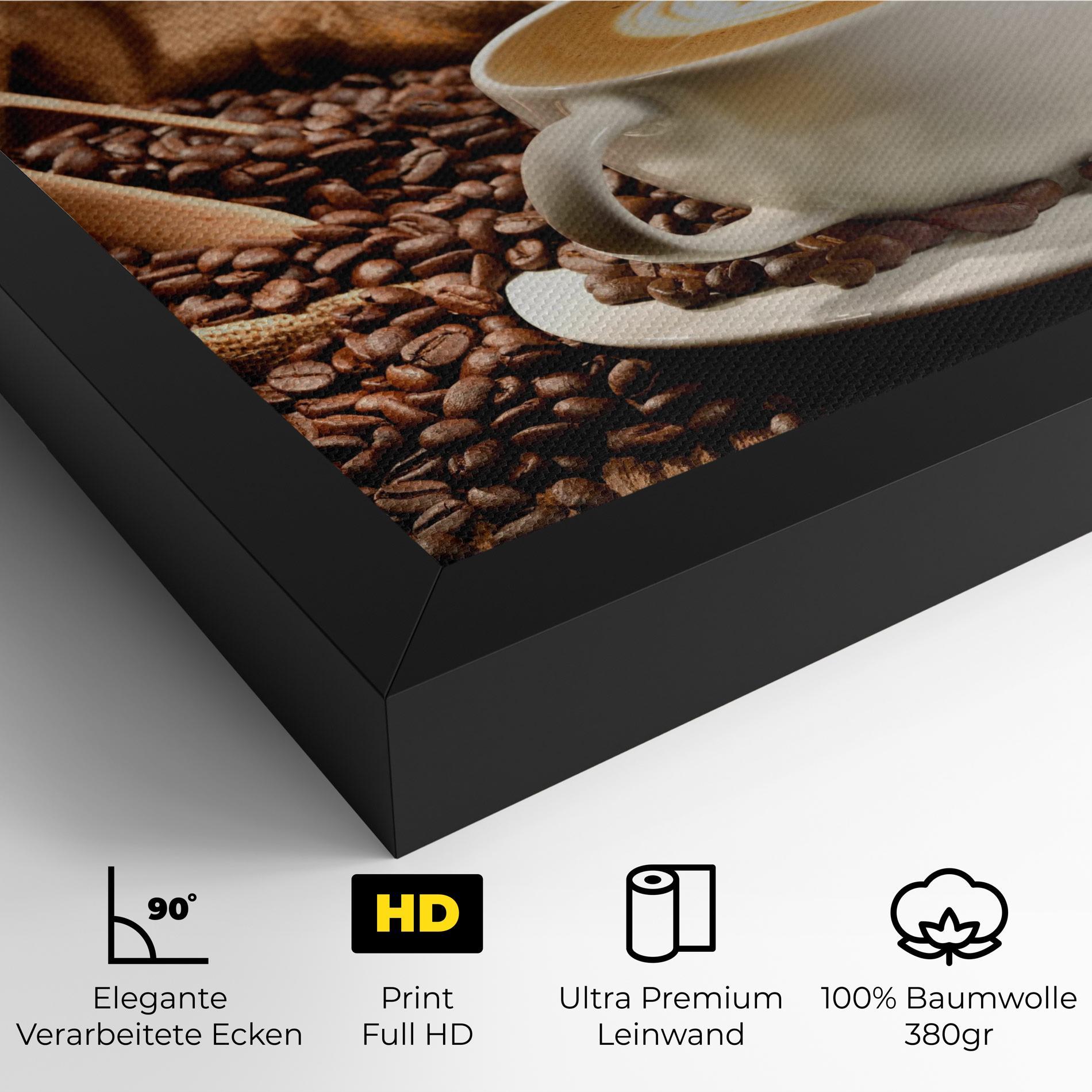 Leinwandbild Latte Coffee mockup 4