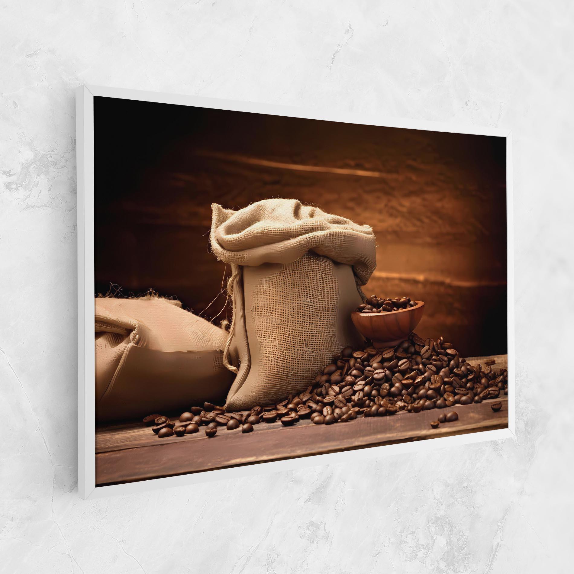 Leinwandbild Big Bag Of Coffee Beans mockup 1