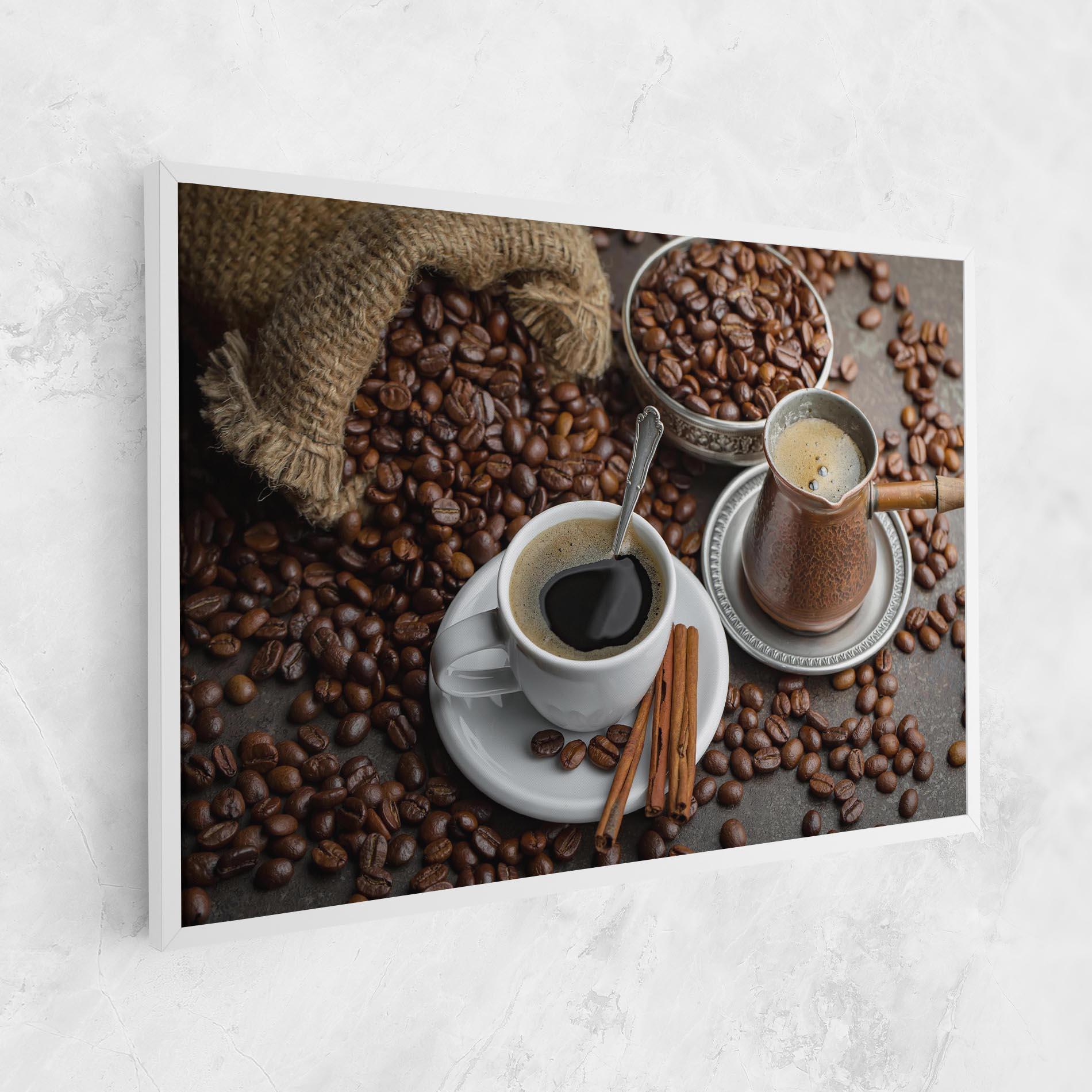 Leinwandbild Black Coffee Bean mockup 1