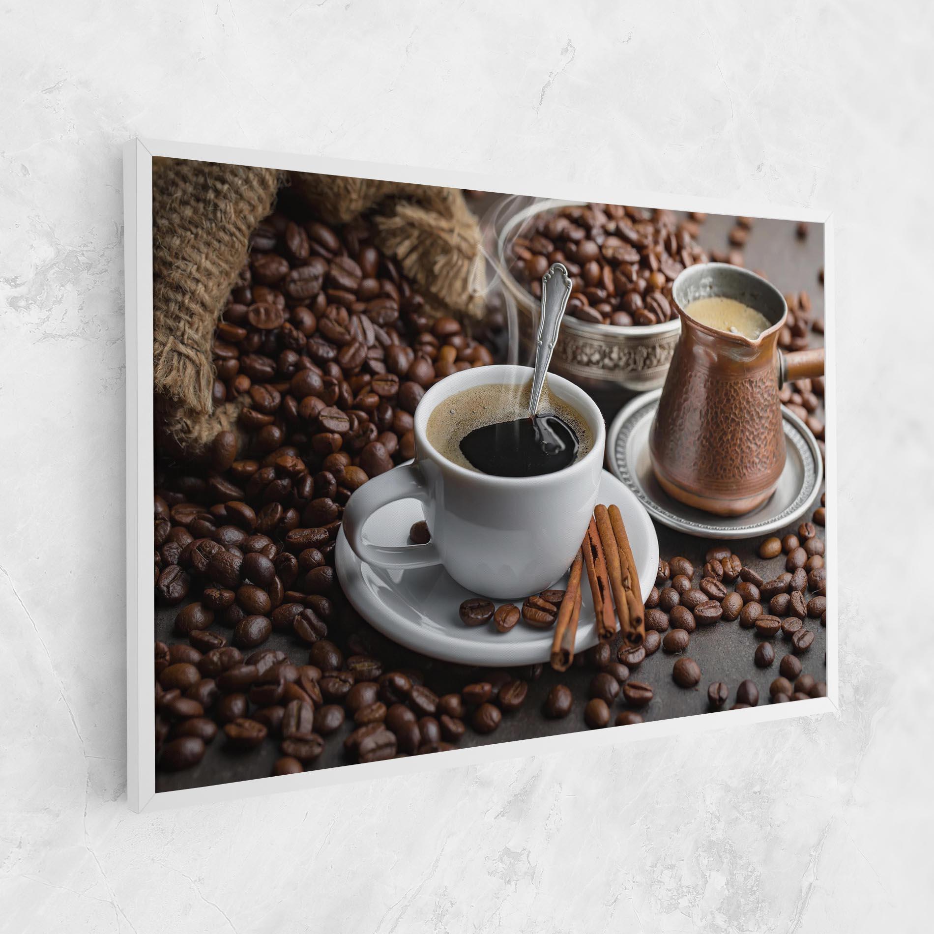 Leinwandbild Black Coffee Beans mockup 1