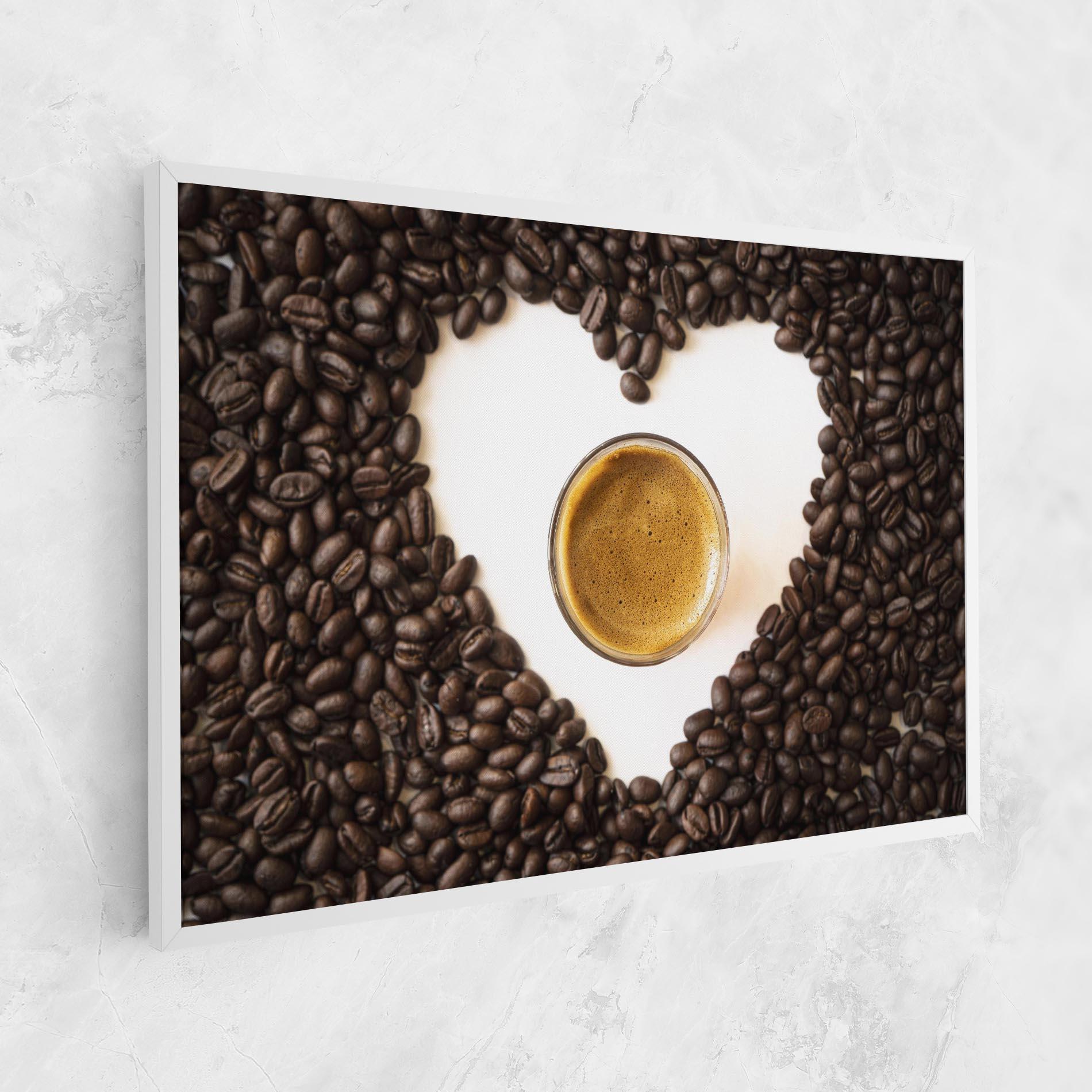 Leinwandbild Coffee Bean Heart mockup 1