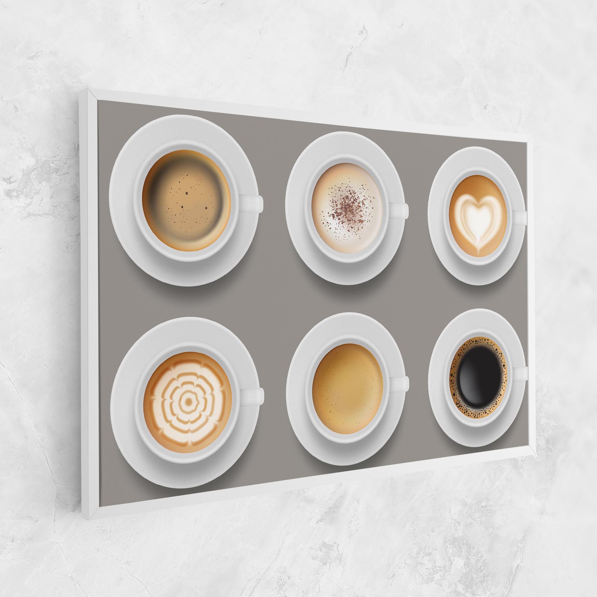 Leinwandbild Coffee Cups Mix mockup 1