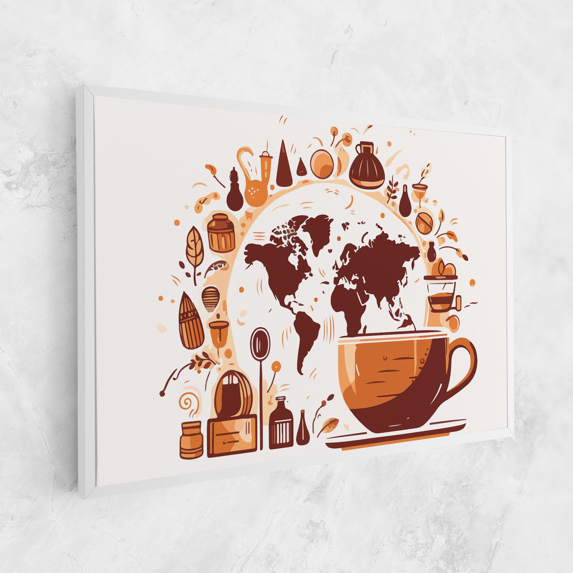 Leinwandbild Coffee Map mockup 1
