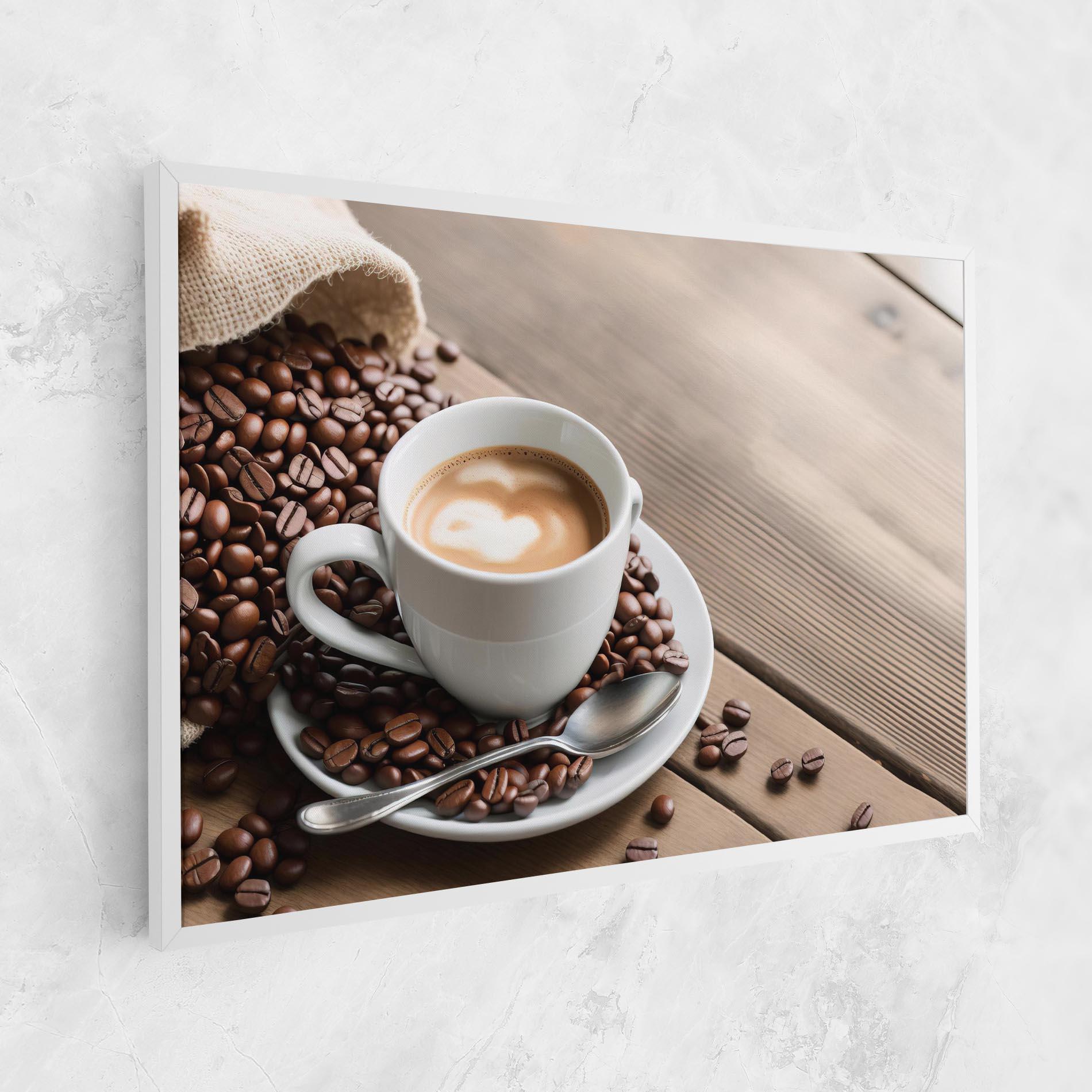 Leinwandbild Coffee On Table mockup 1