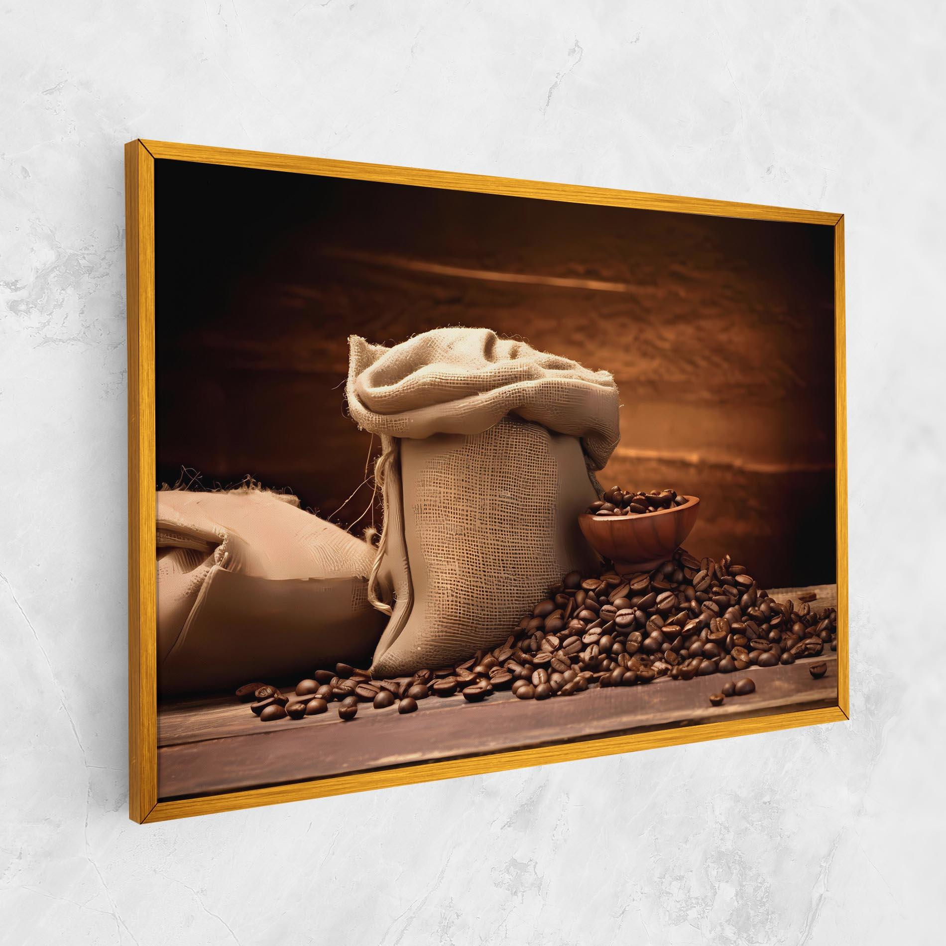 Leinwandbild Big Bag Of Coffee Beans mockup 1