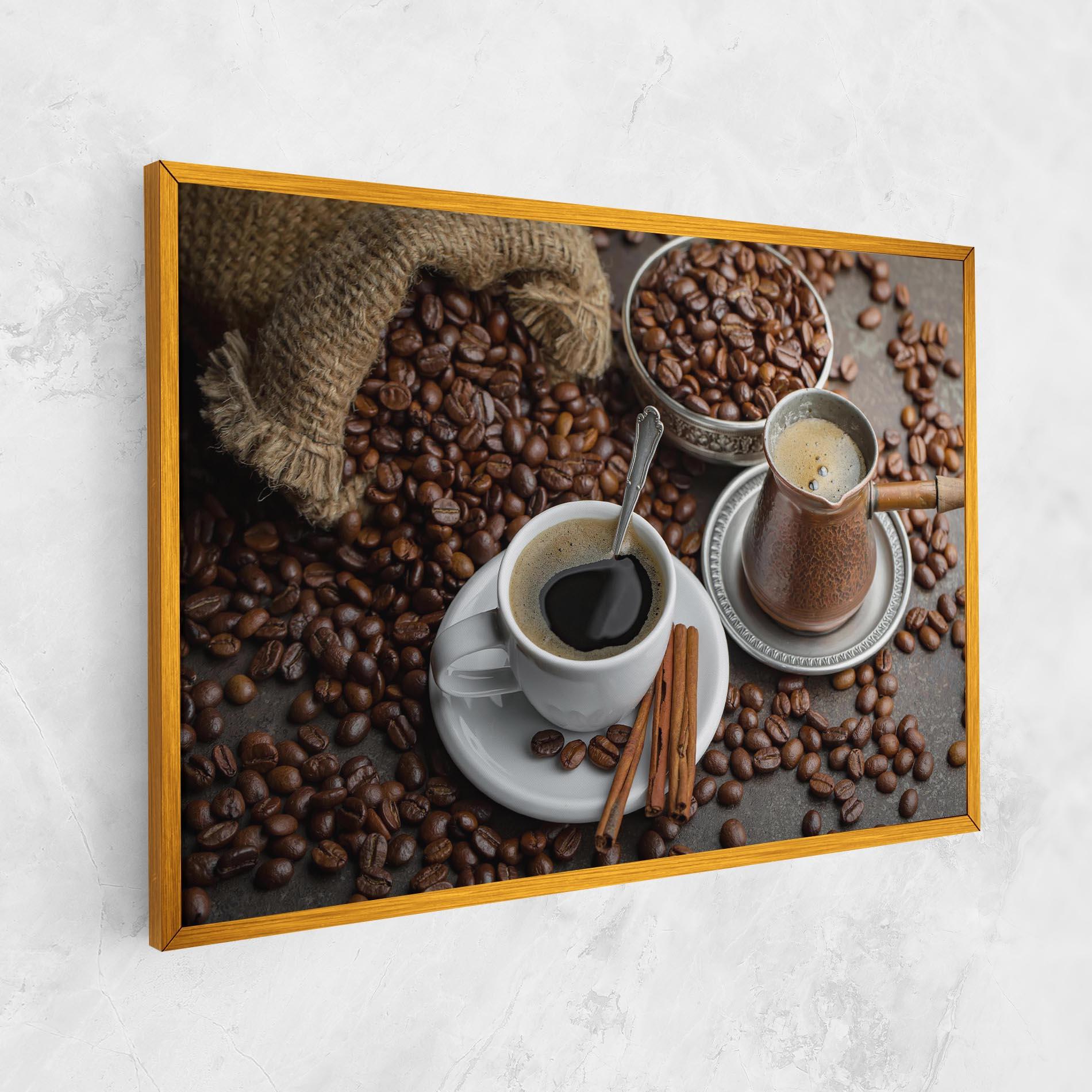 Leinwandbild Black Coffee Bean mockup 1