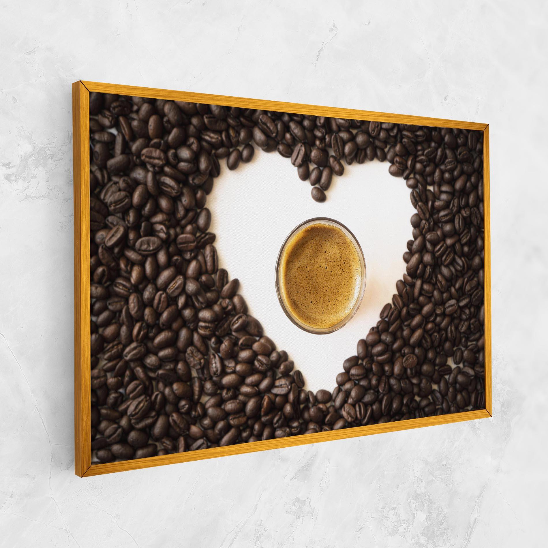 Leinwandbild Coffee Bean Heart mockup 1