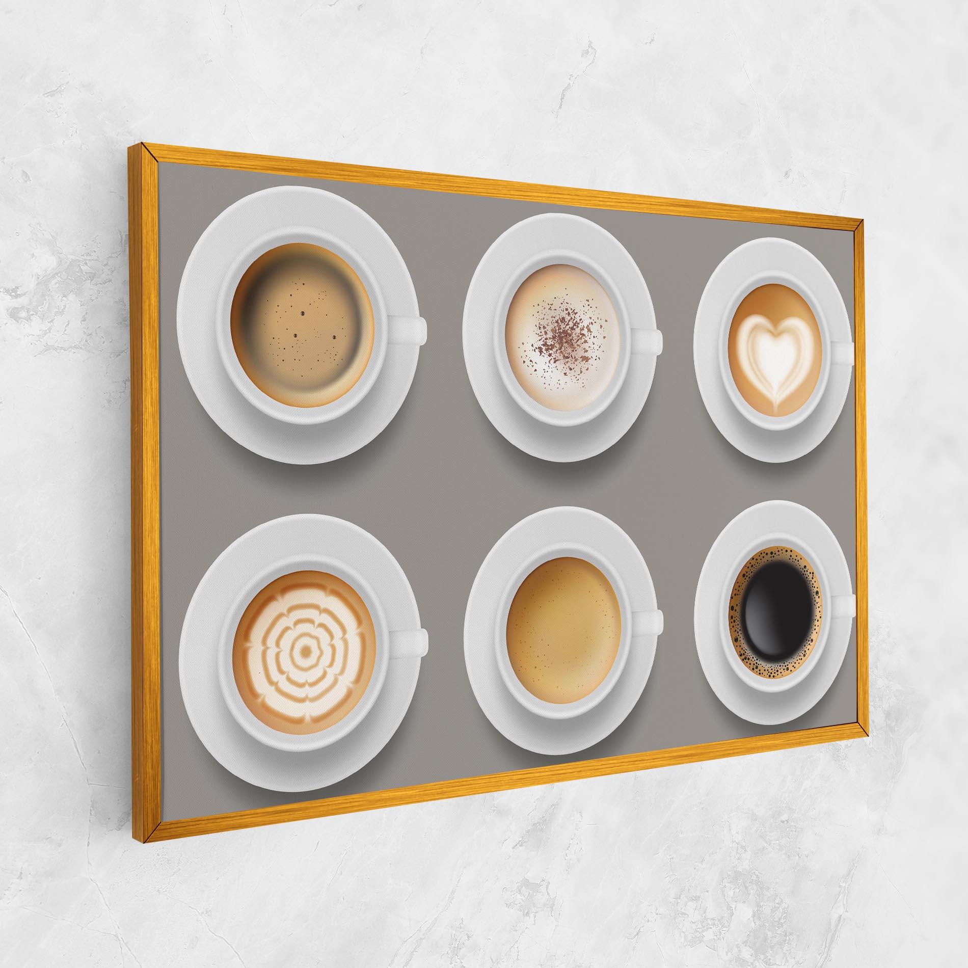 Leinwandbild Coffee Cups Mix mockup 1