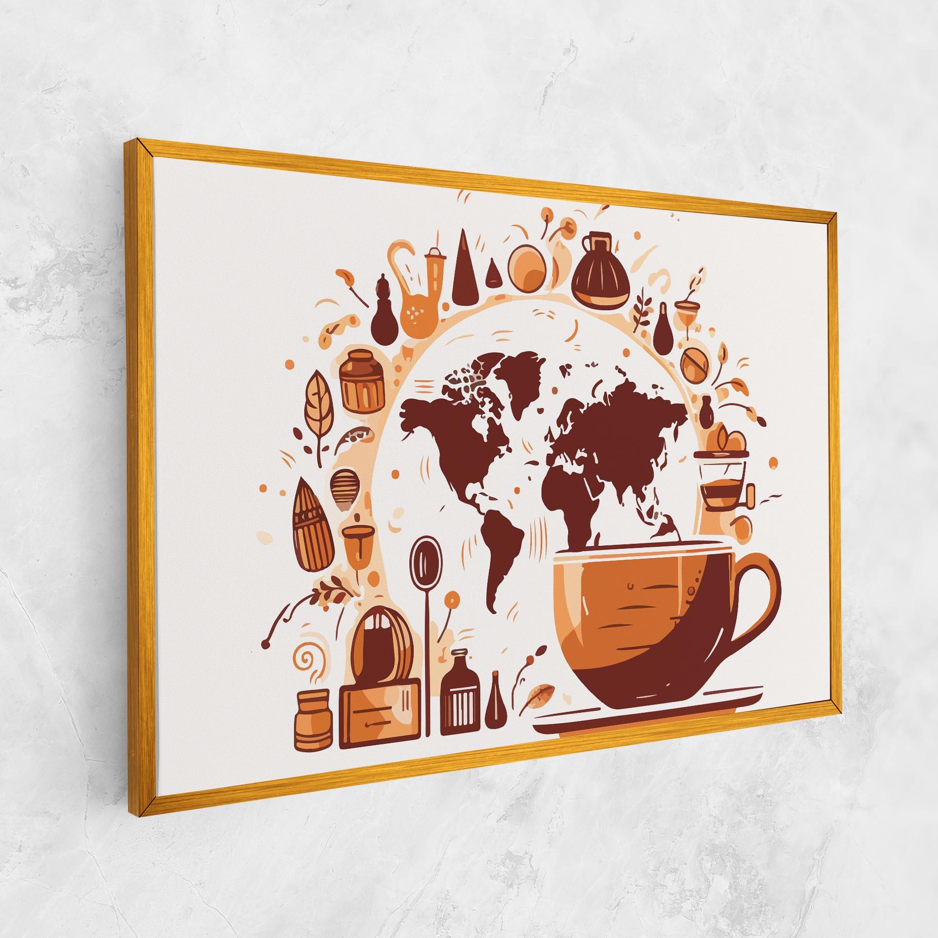 Leinwandbild Coffee Map mockup 1