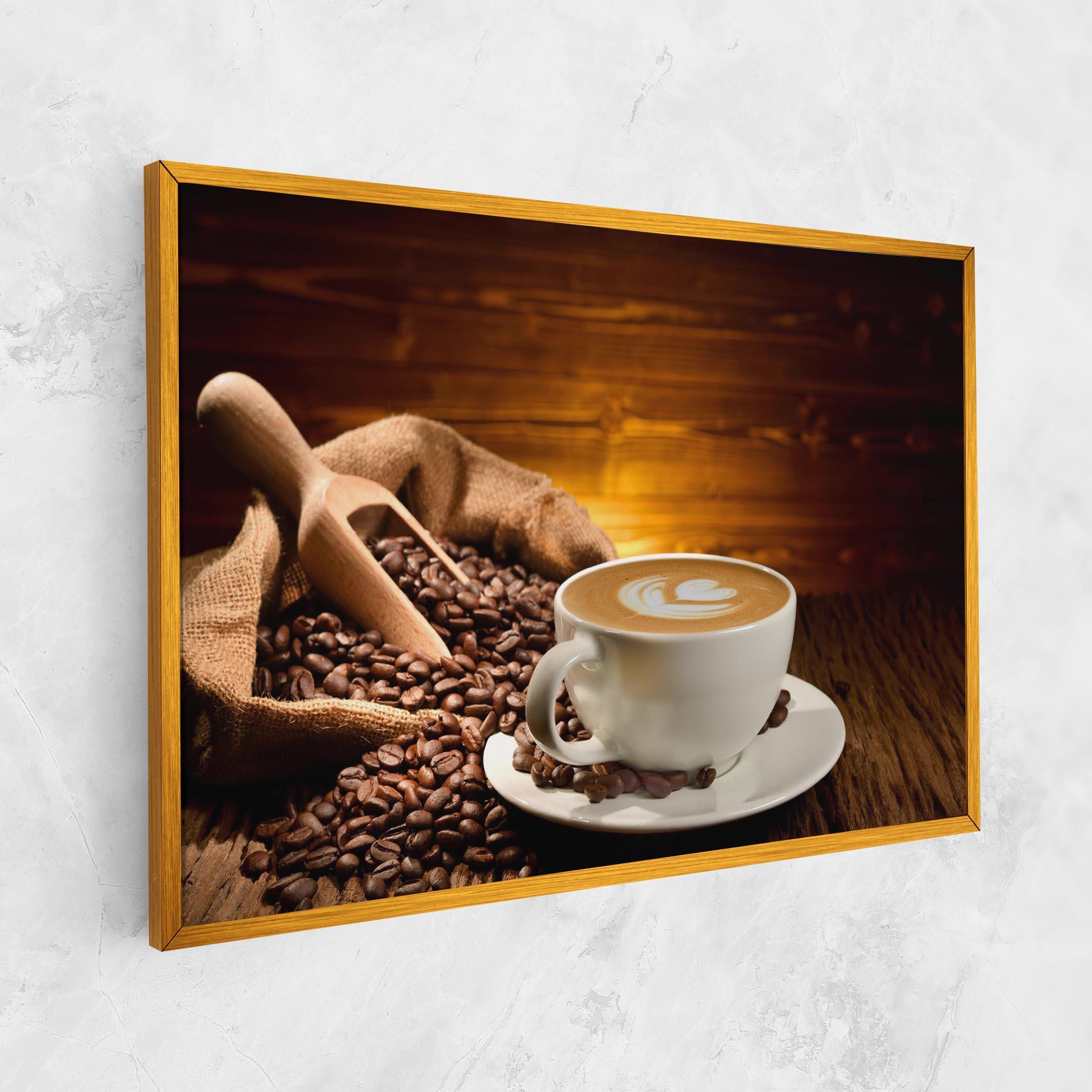 Leinwandbild Latte Coffee mockup 1