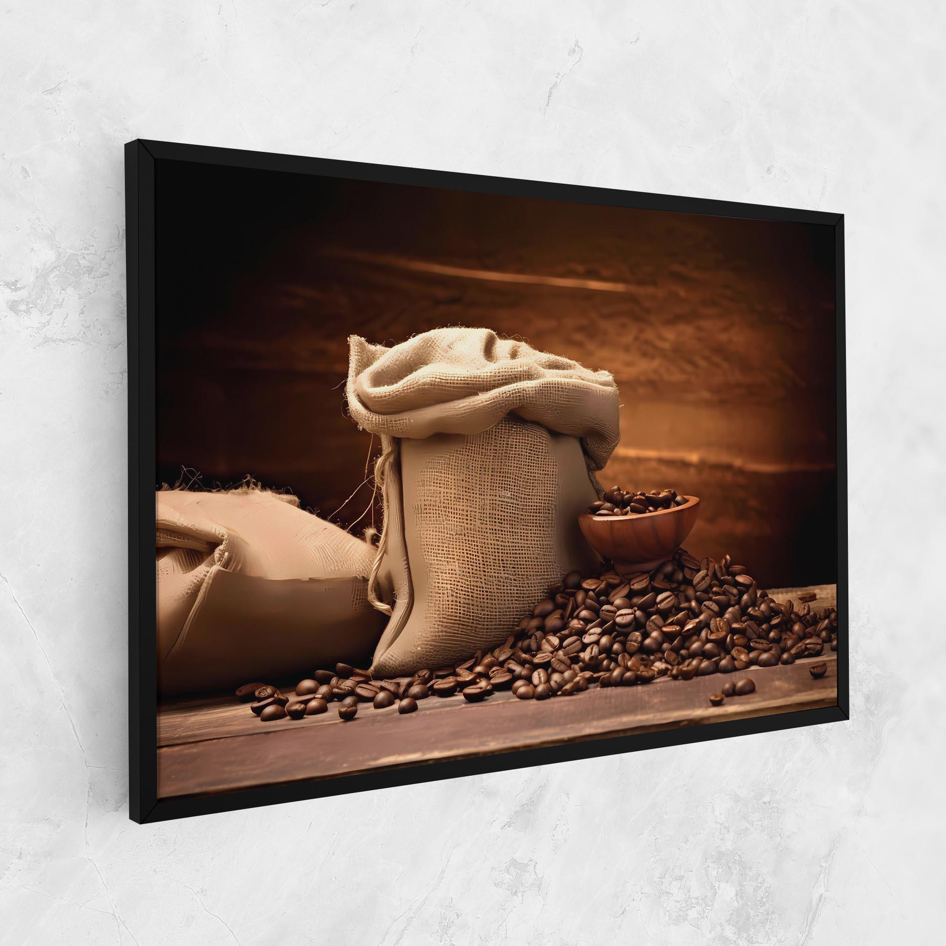 Leinwandbild Big Bag Of Coffee Beans mockup 1