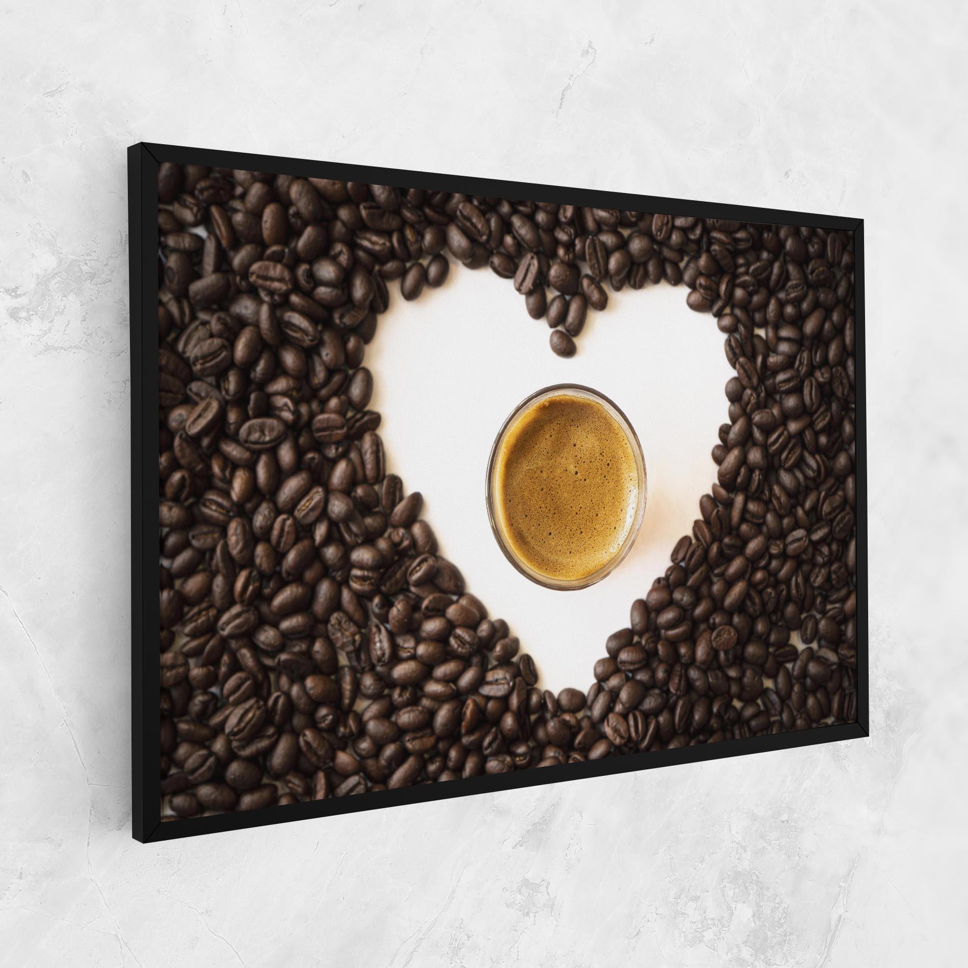 Leinwandbild Coffee Bean Heart mockup 1