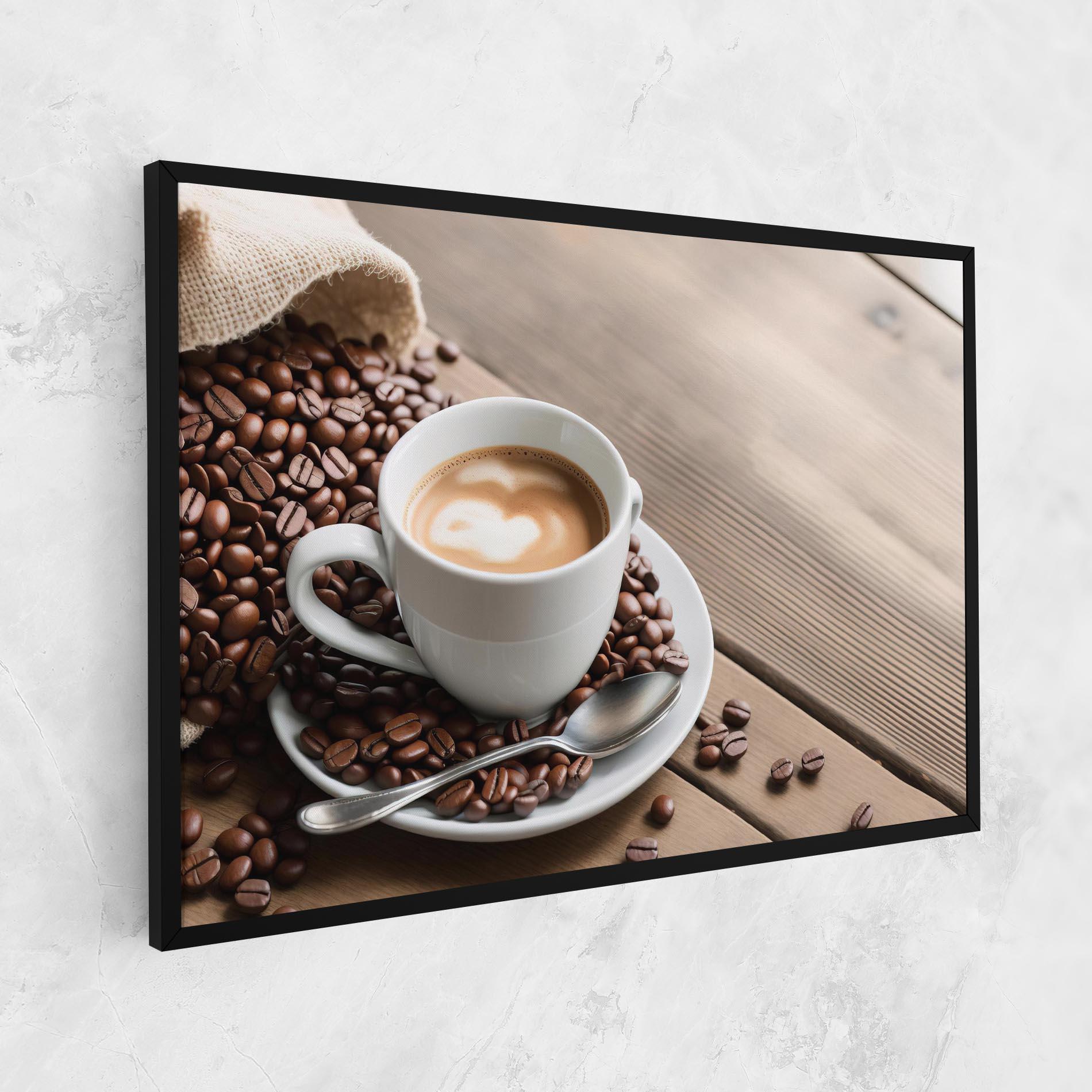 Leinwandbild Coffee On Table mockup 1