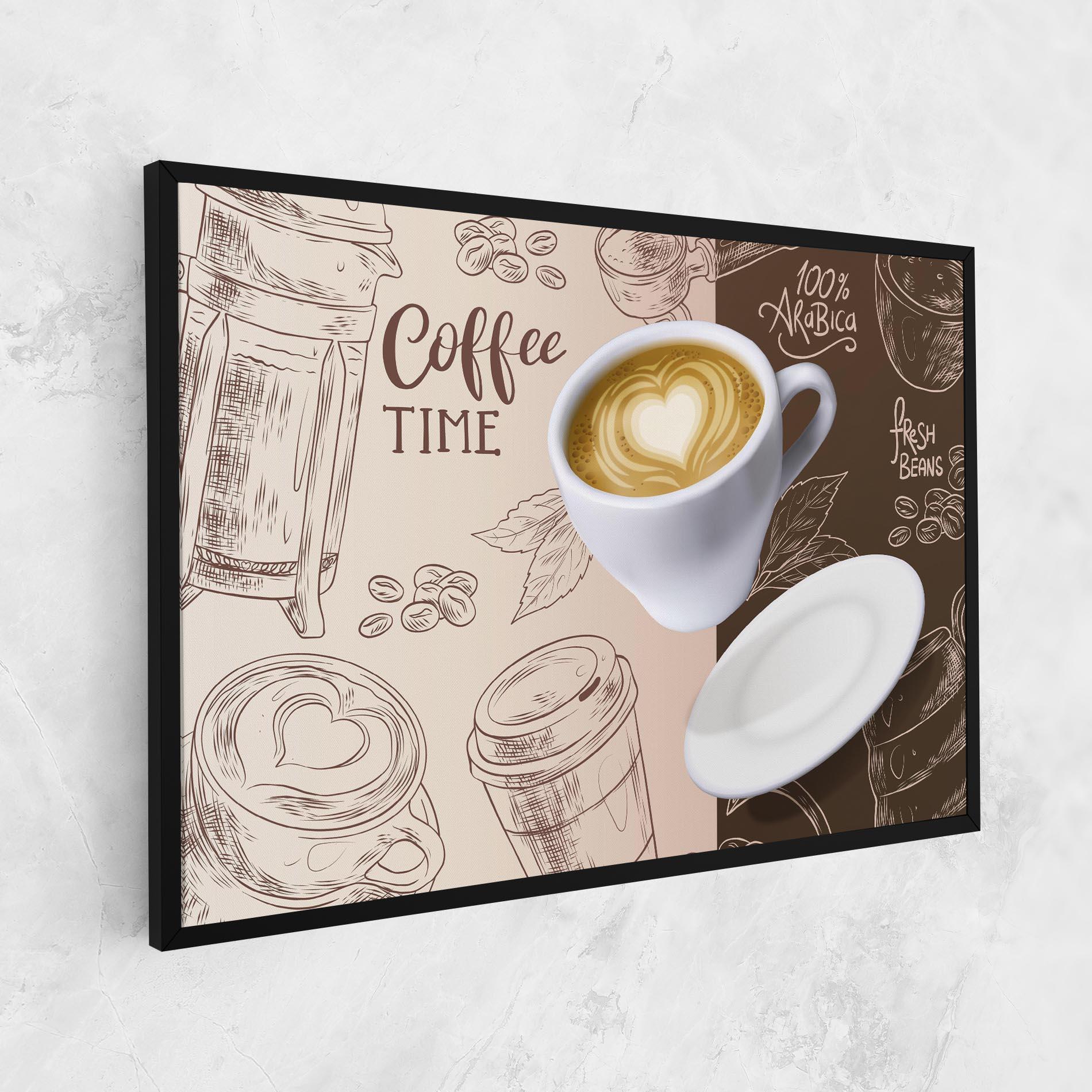 Leinwandbild Coffee Time mockup 1