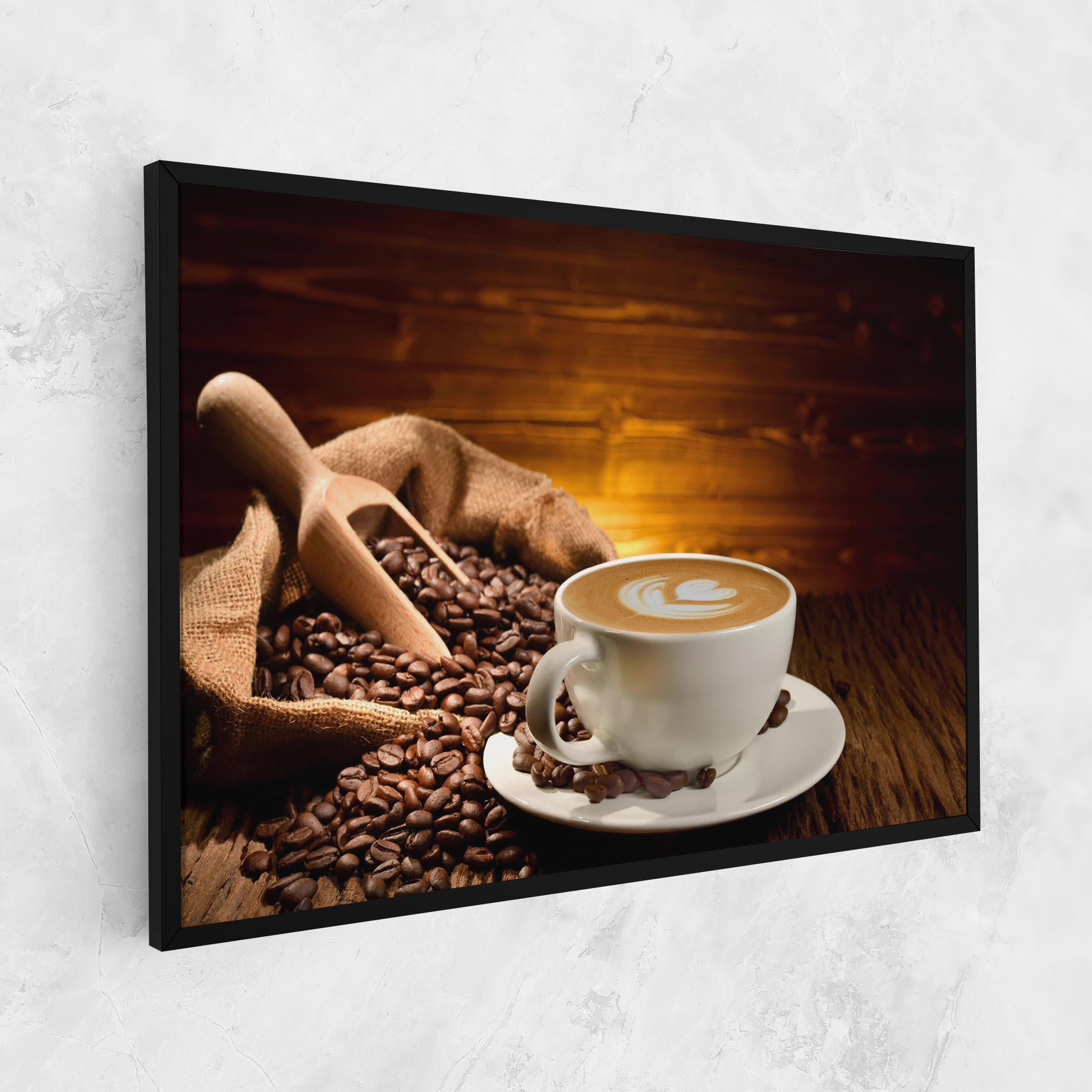 Leinwandbild Latte Coffee mockup 1