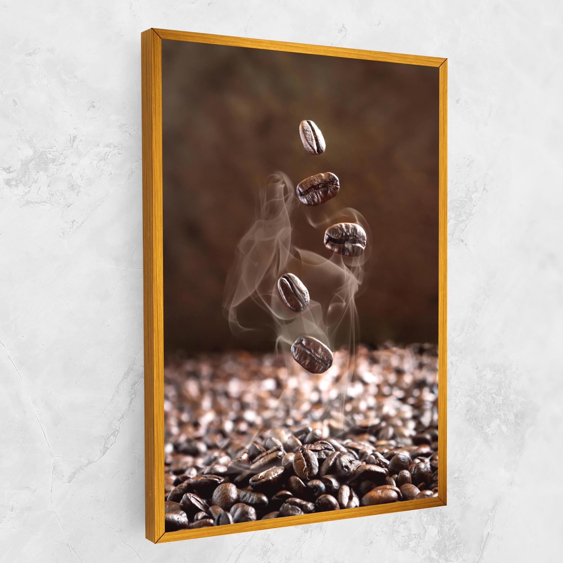 Leinwandbild Close Up Falling Beans mockup 1