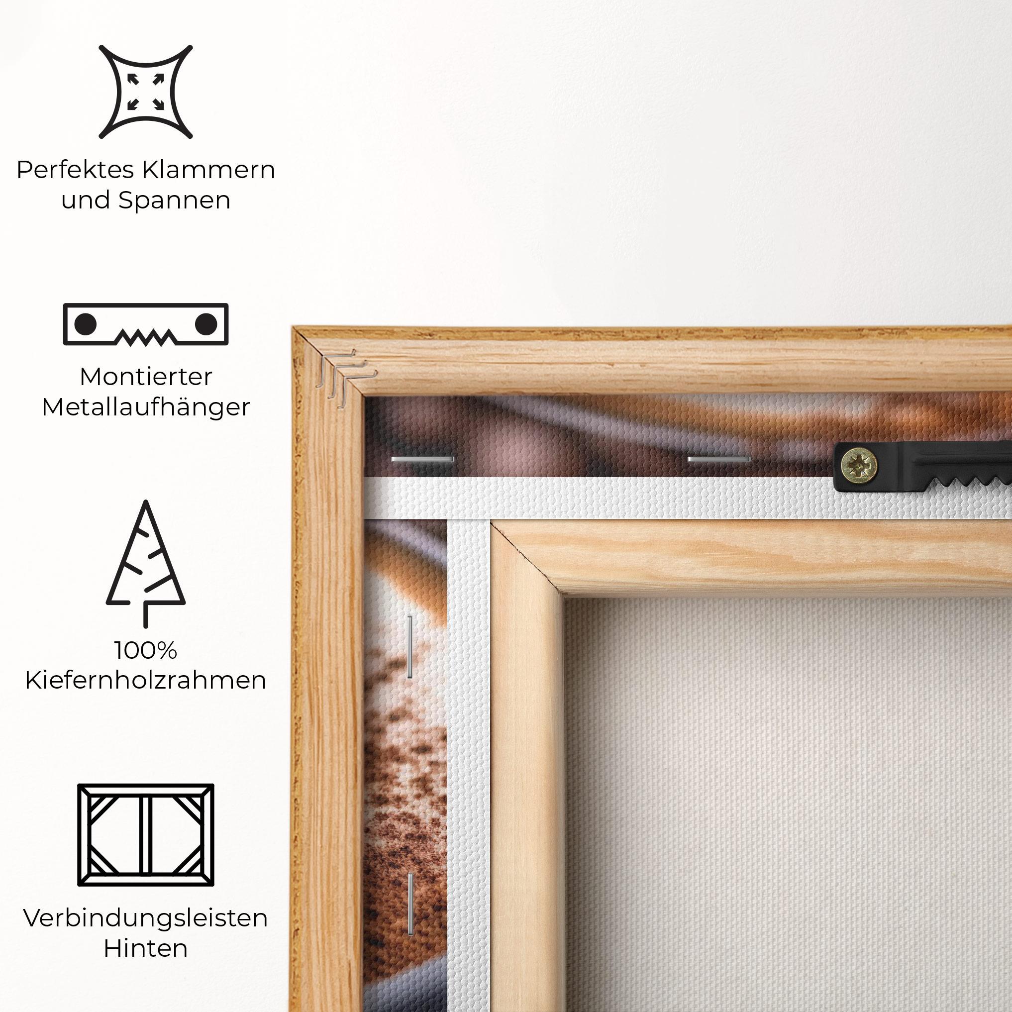 Leinwandbild Cappuccino Coffee Close Up mockup 5