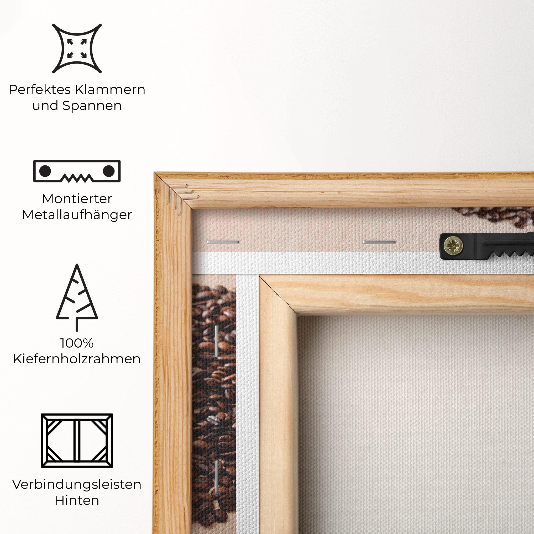 Leinwandbild Heart Coffee Beans mockup 5