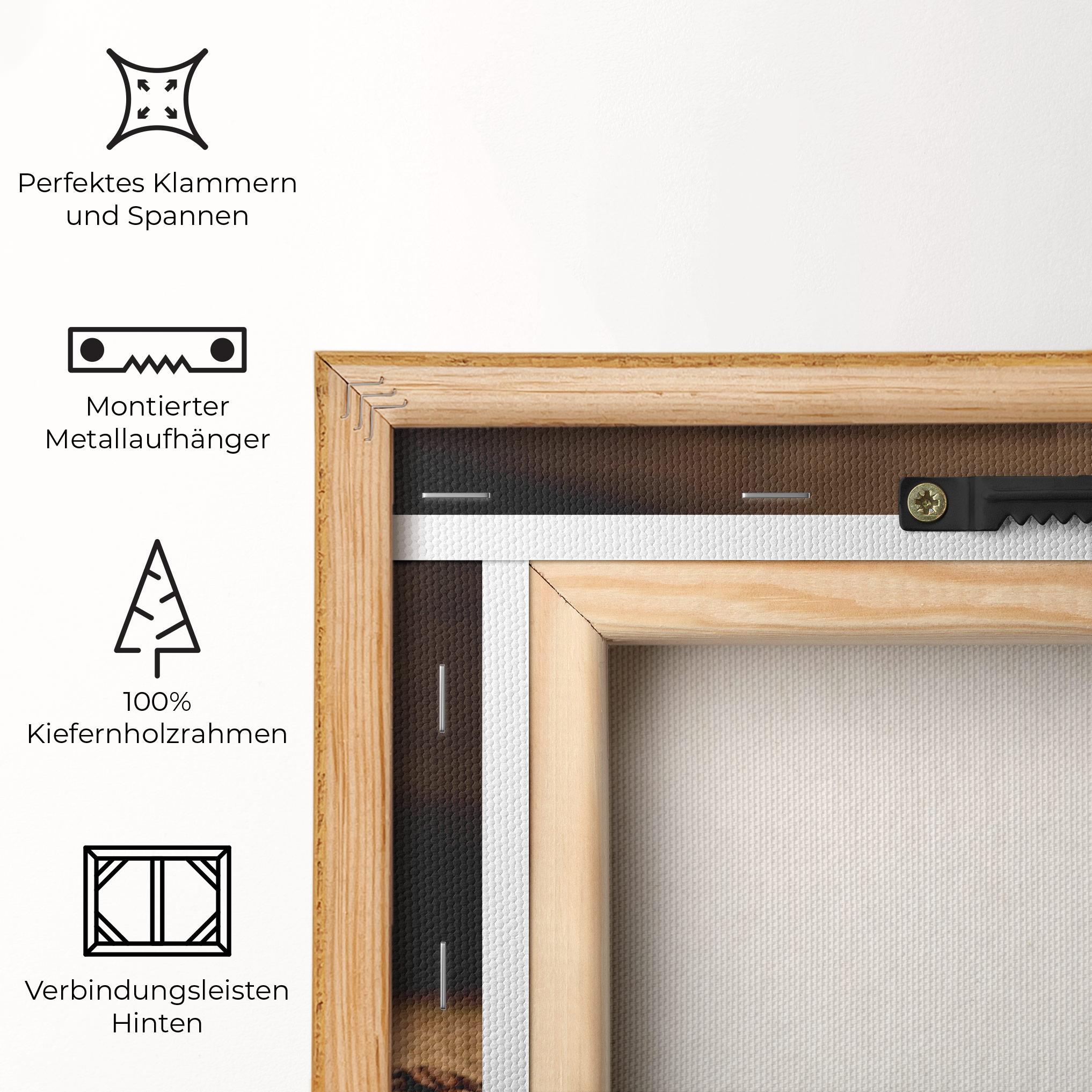 Leinwandbild Heart Coffee Smoke mockup 5