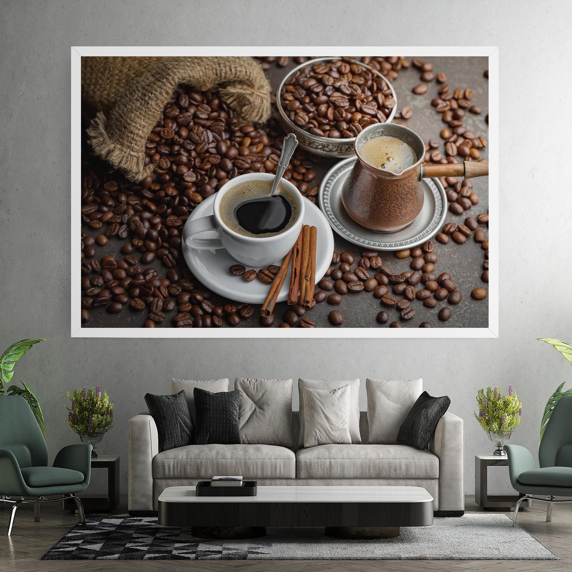 Leinwandbild Black Coffee Bean mockup 7