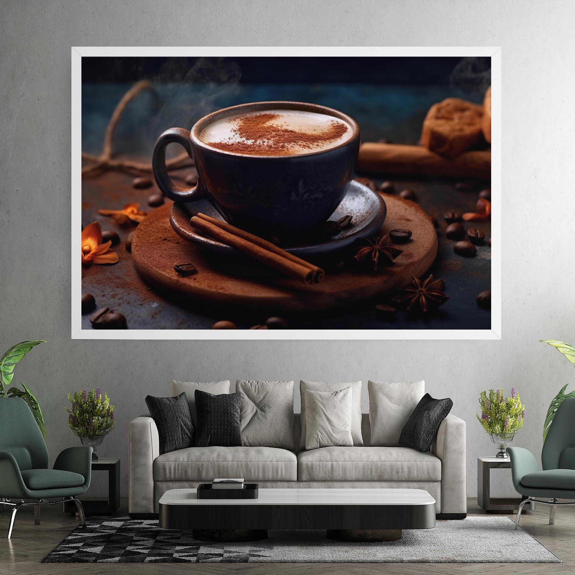 Leinwandbild Cinnamon Coffee Cup mockup 7