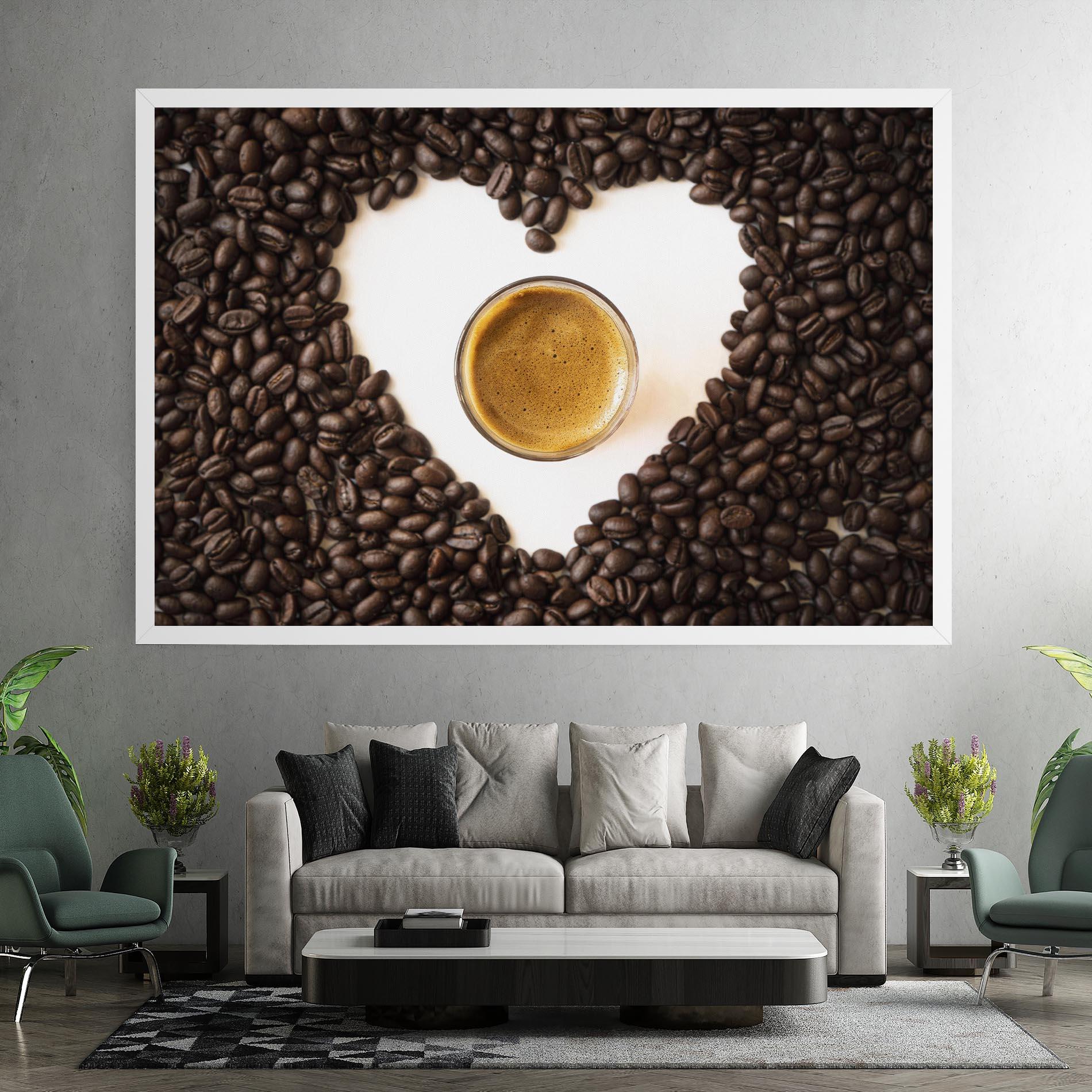 Leinwandbild Coffee Bean Heart mockup 7