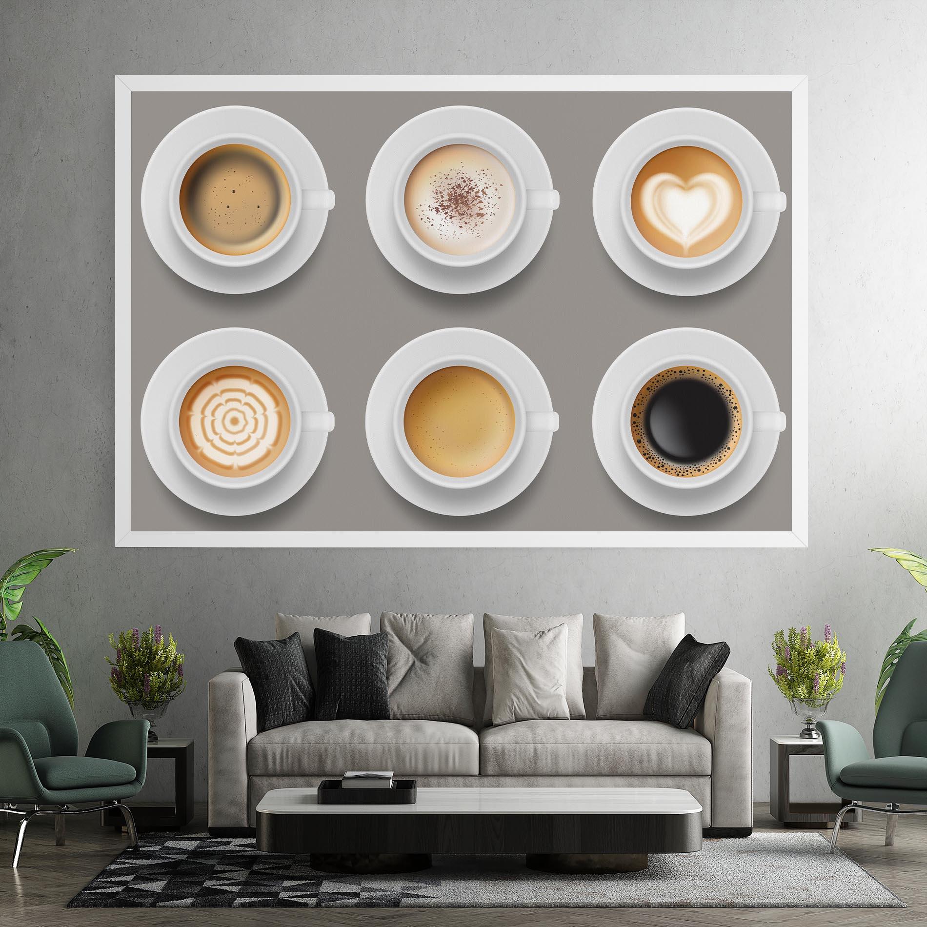 Leinwandbild Coffee Cups Mix mockup 7