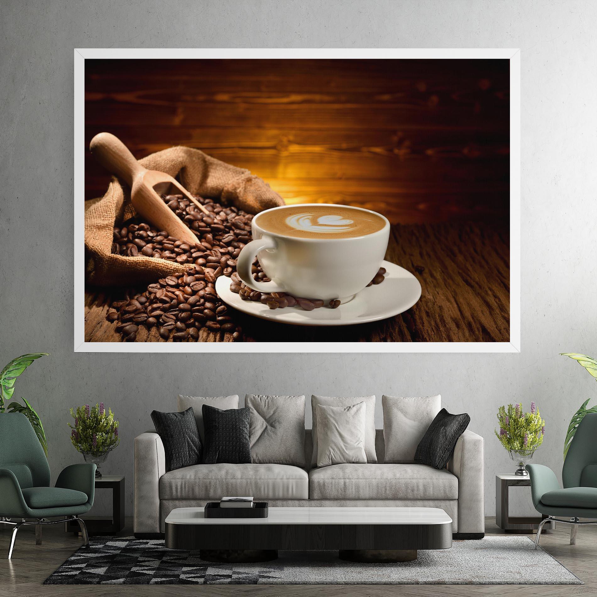 Leinwandbild Latte Coffee mockup 7