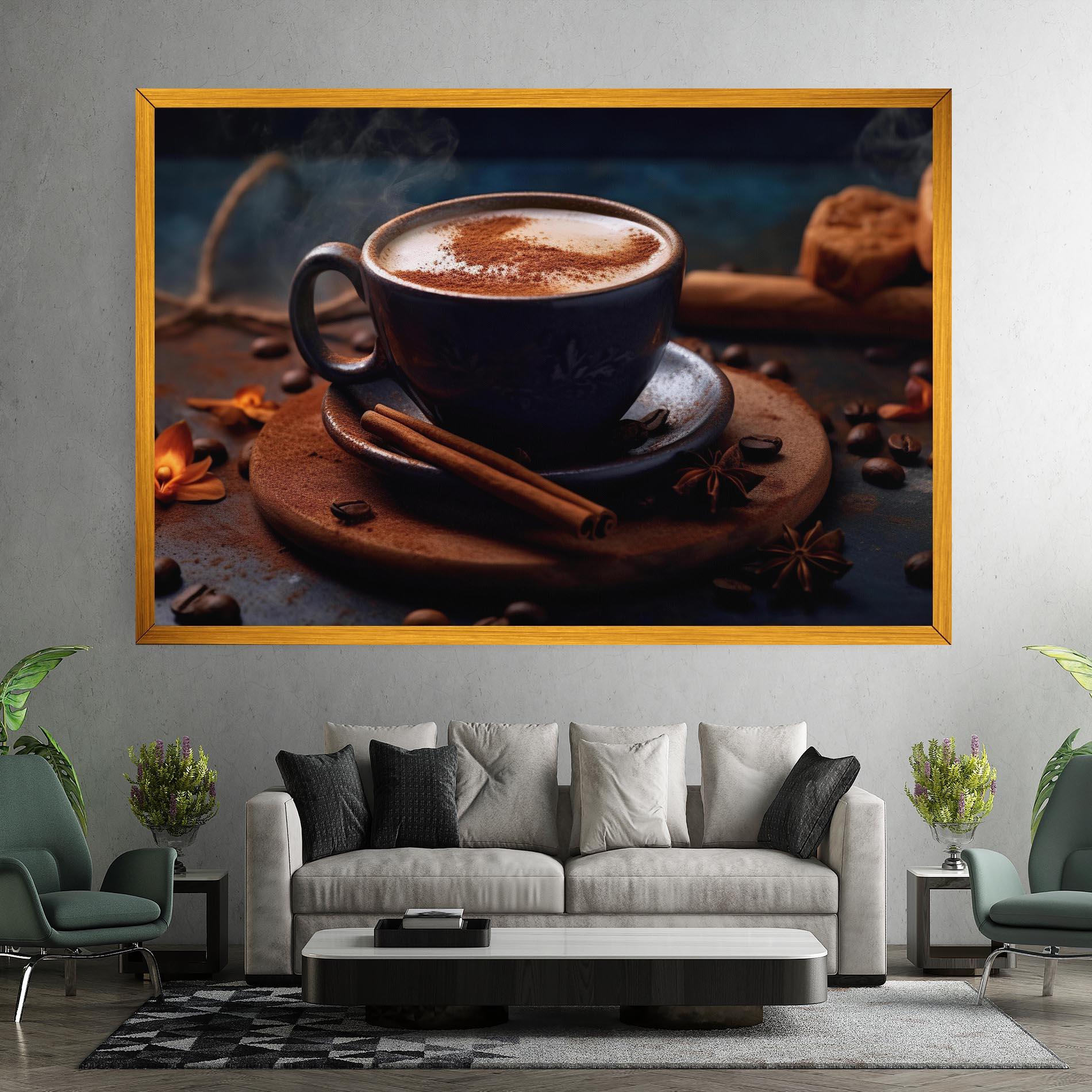 Leinwandbild Cinnamon Coffee Cup mockup 7