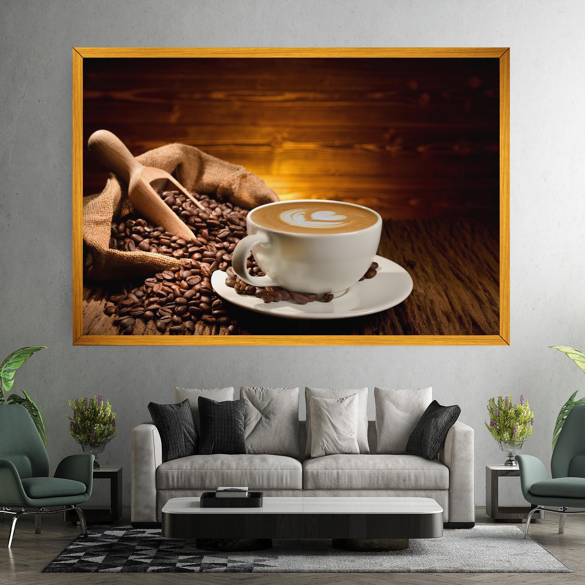 Leinwandbild Latte Coffee mockup 7