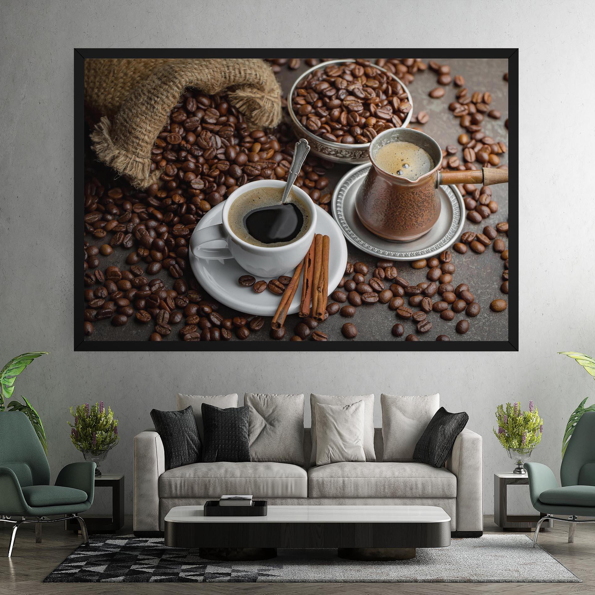 Leinwandbild Black Coffee Bean mockup 7
