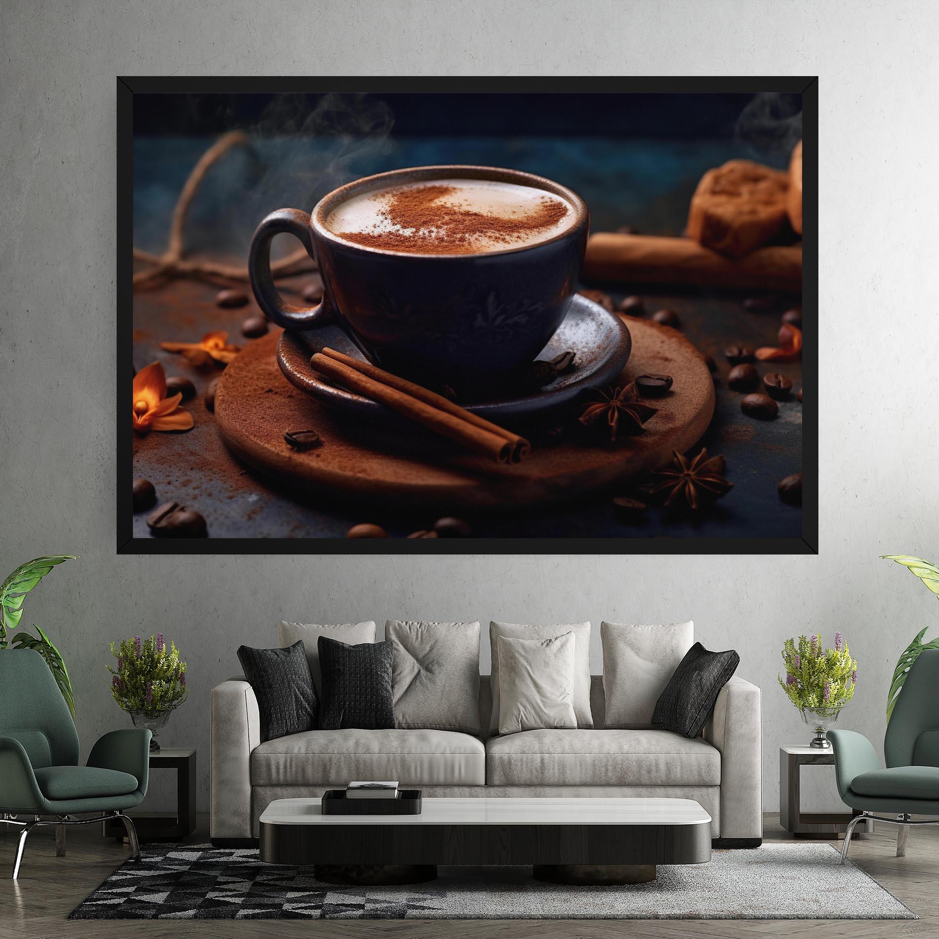 Leinwandbild Cinnamon Coffee Cup mockup 7