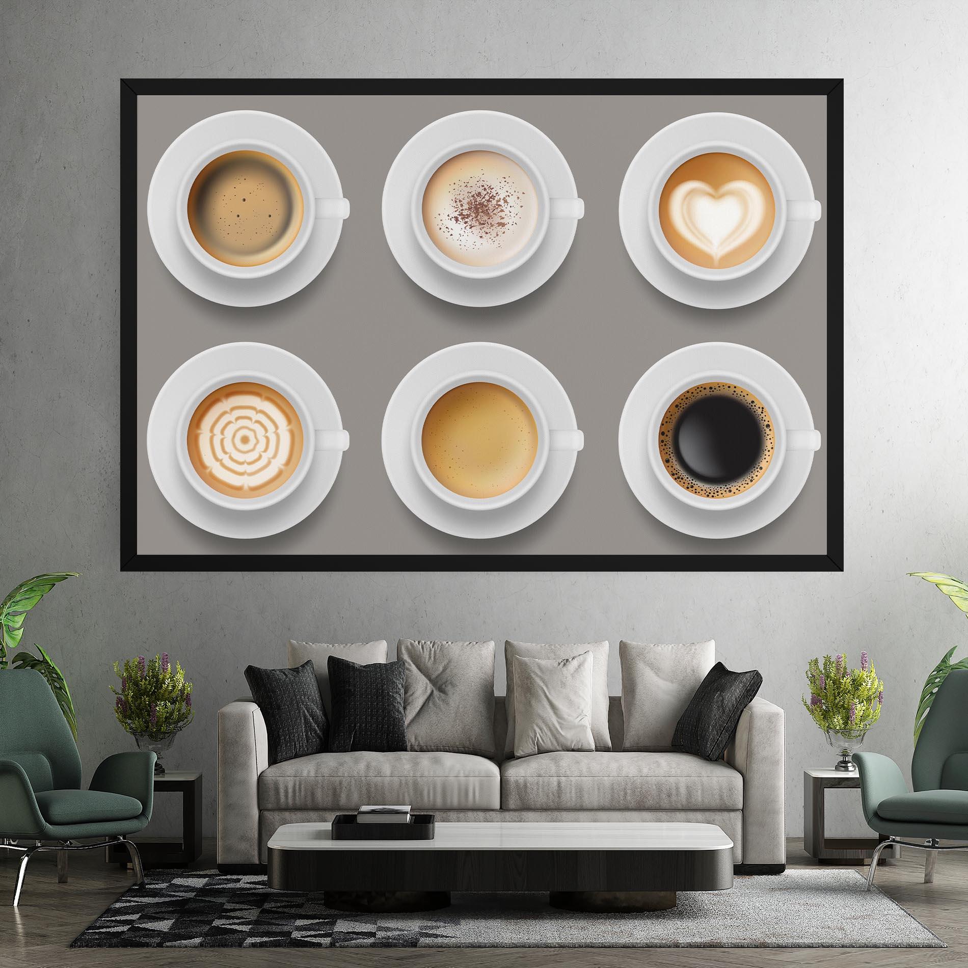 Leinwandbild Coffee Cups Mix mockup 7