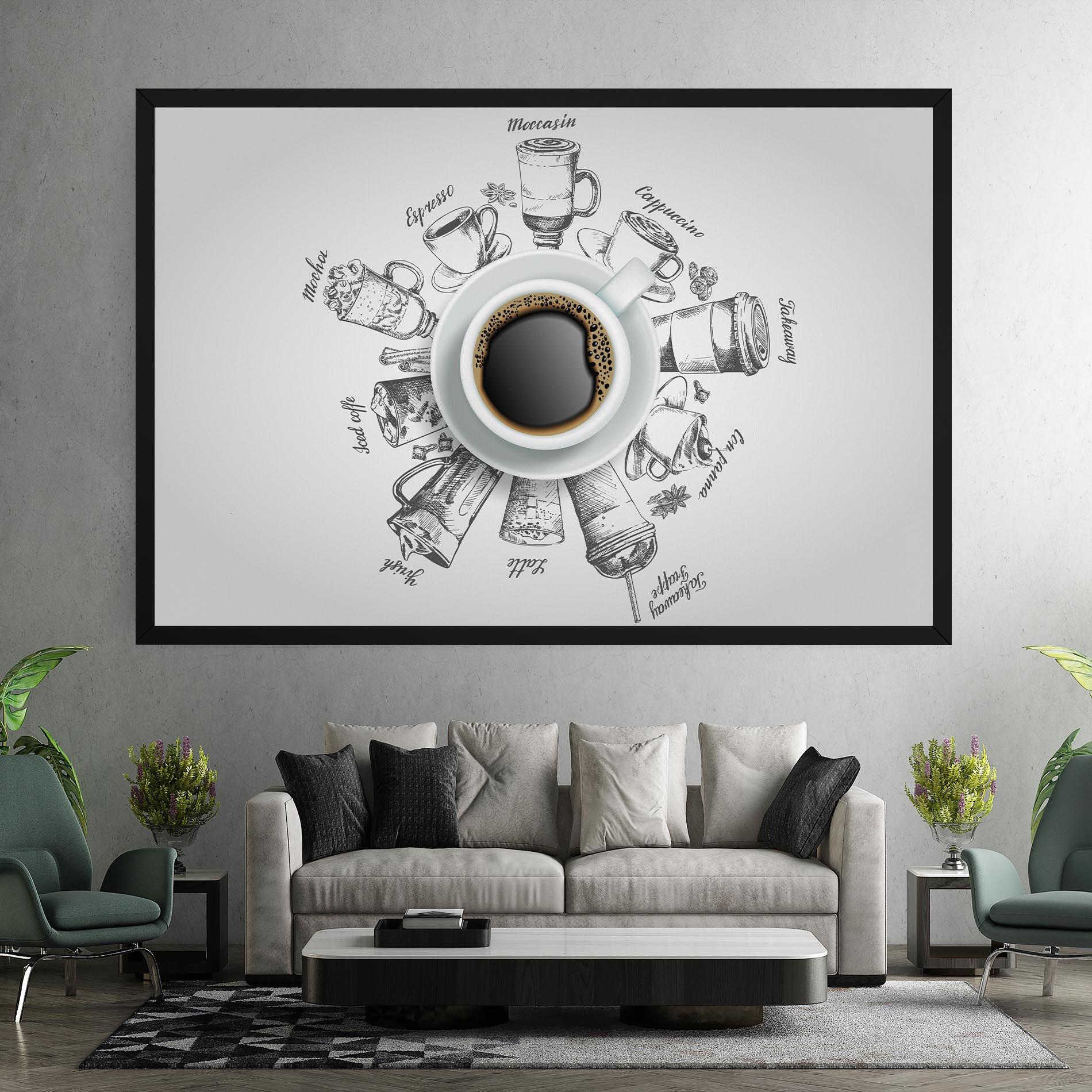 Leinwandbild Coffee List mockup 7