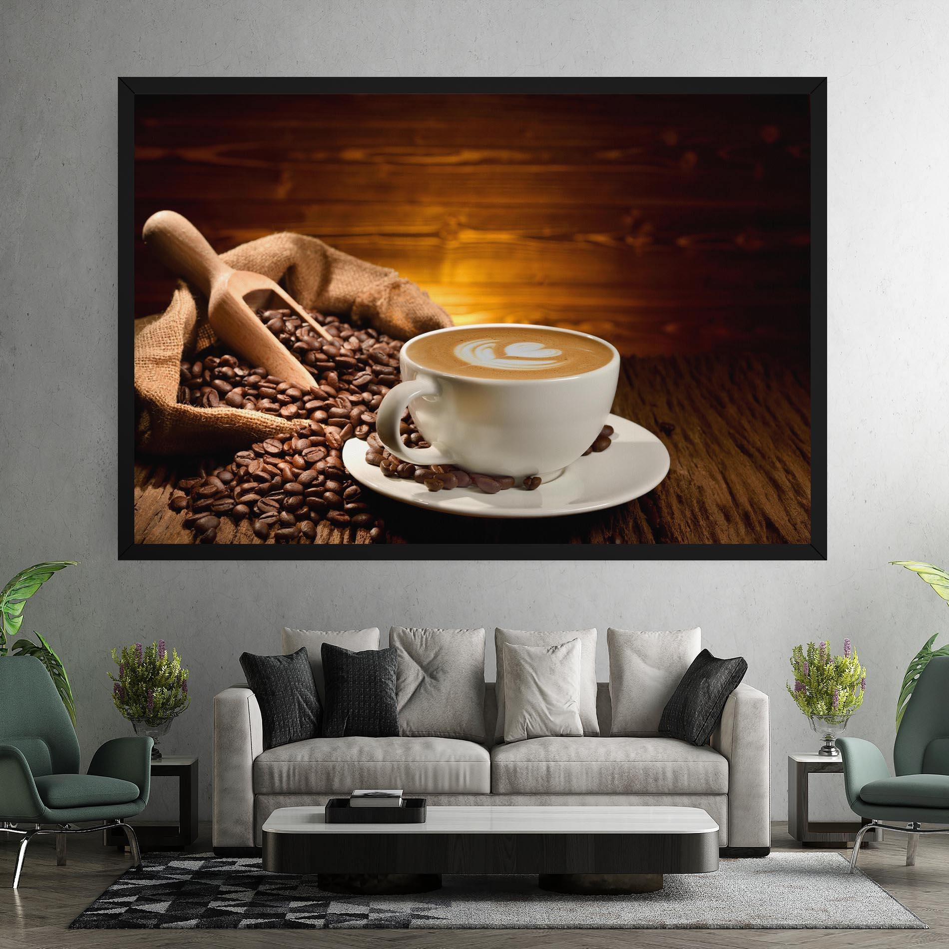 Leinwandbild Latte Coffee mockup 7