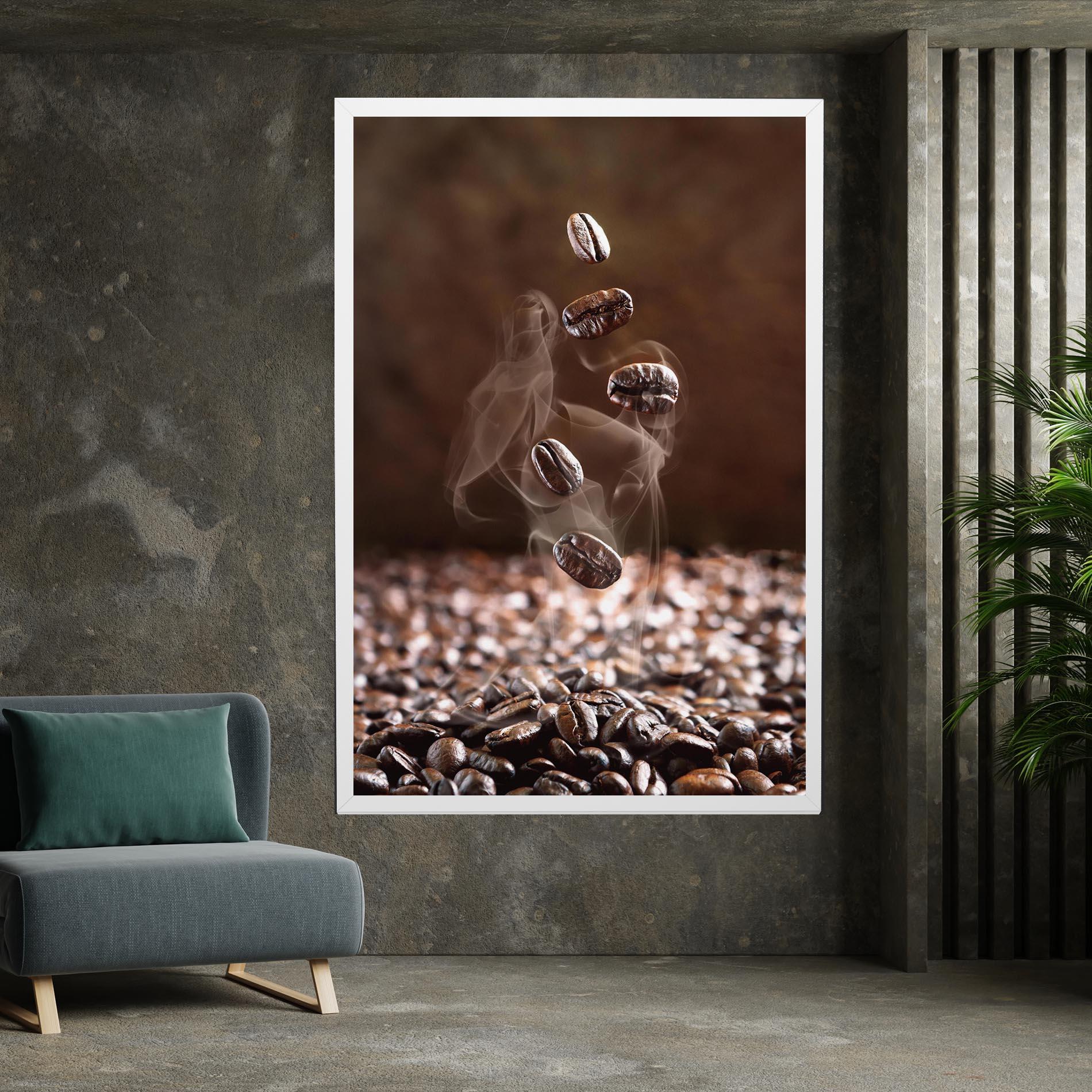 Leinwandbild Close Up Falling Beans mockup 7