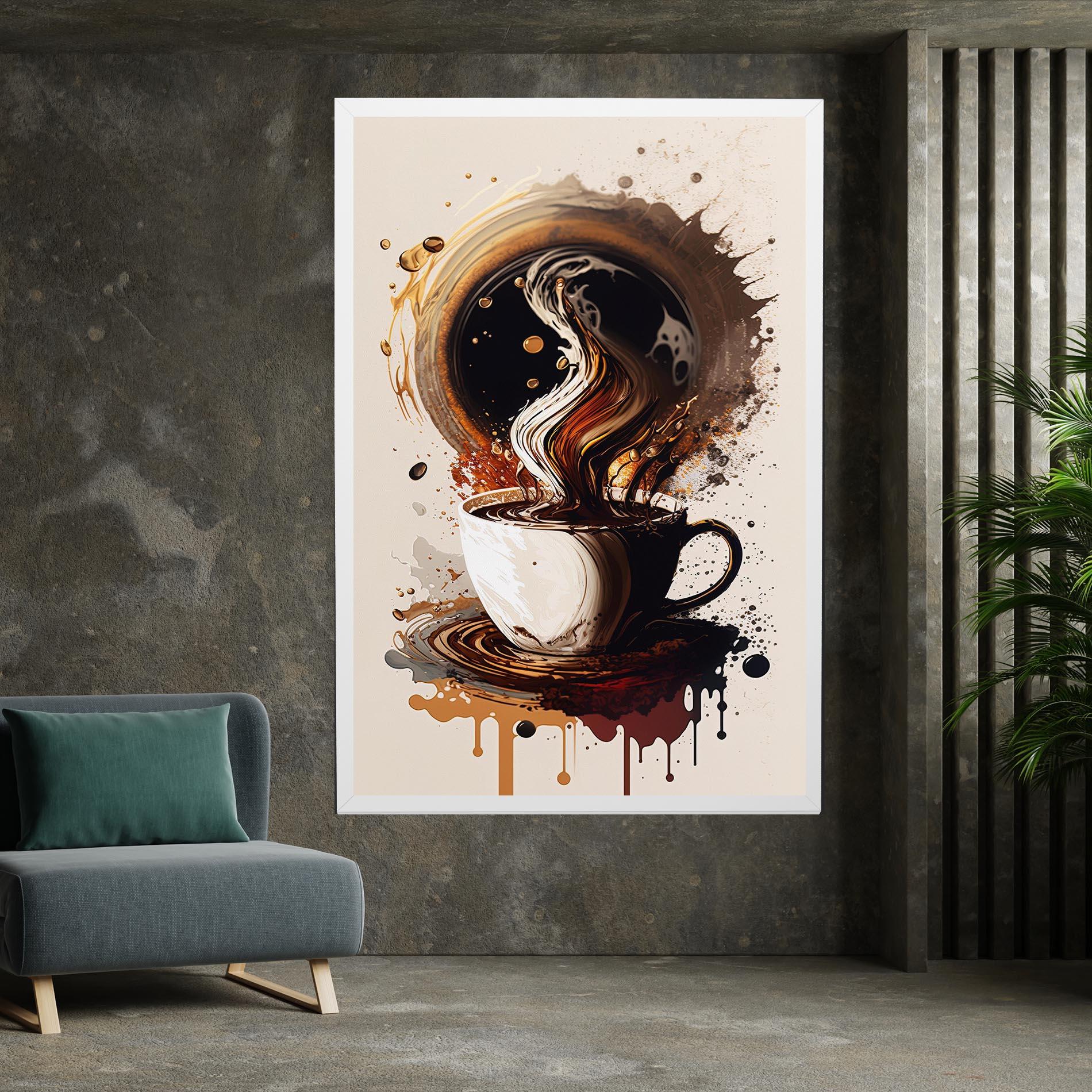 Leinwandbild Coffee Art mockup 7
